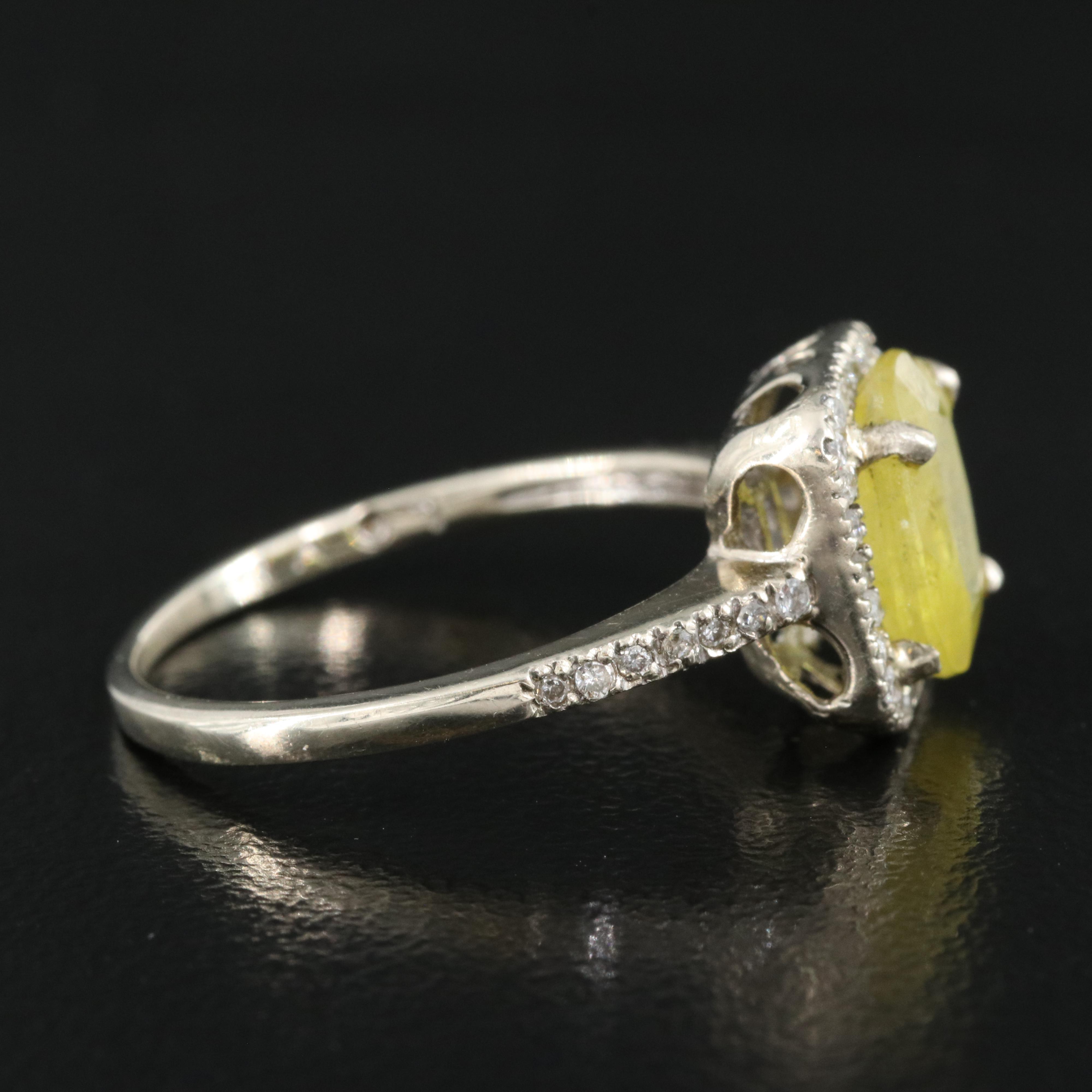 14K 1.77 CT Sapphire and Diamond Ring