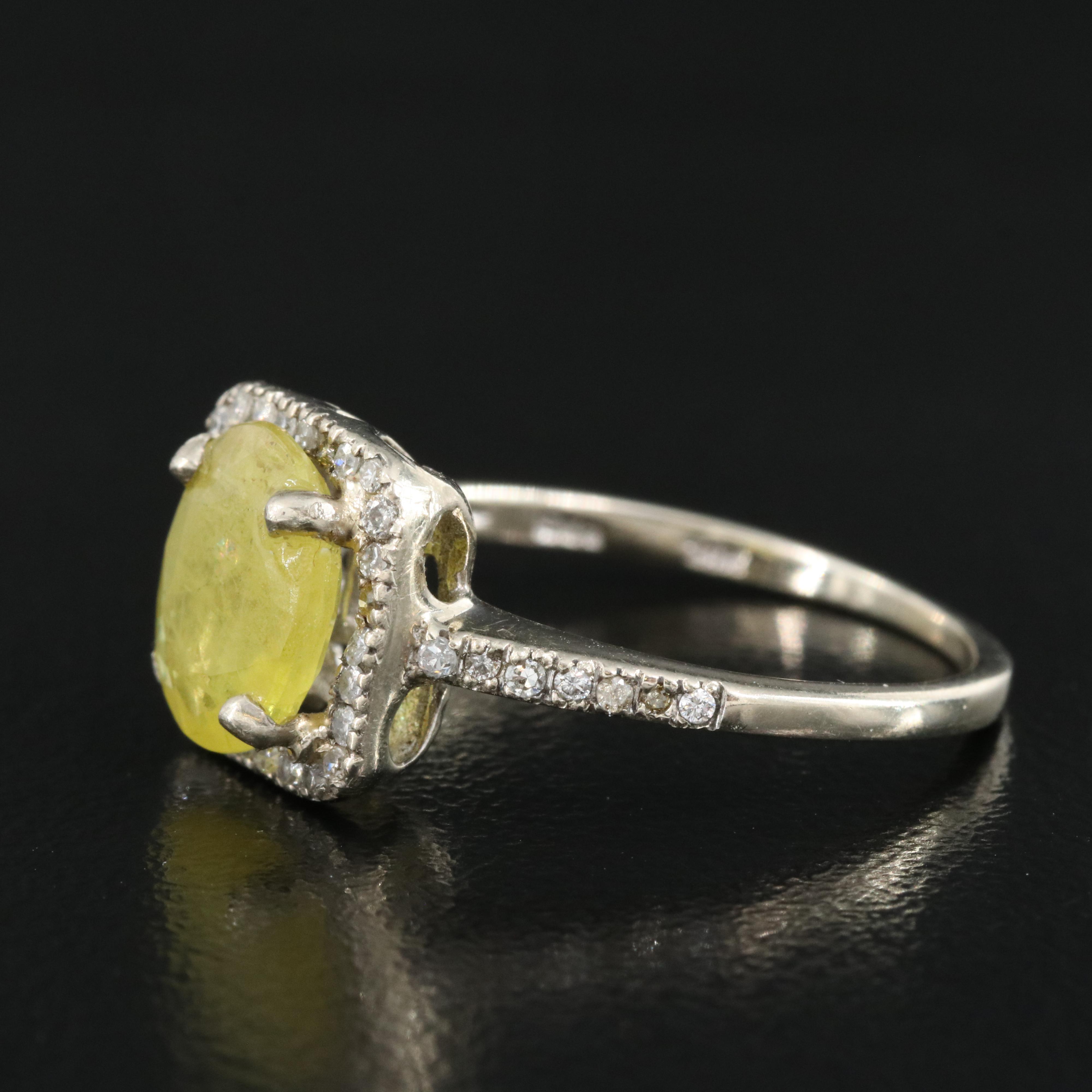 14K 1.77 CT Sapphire and Diamond Ring