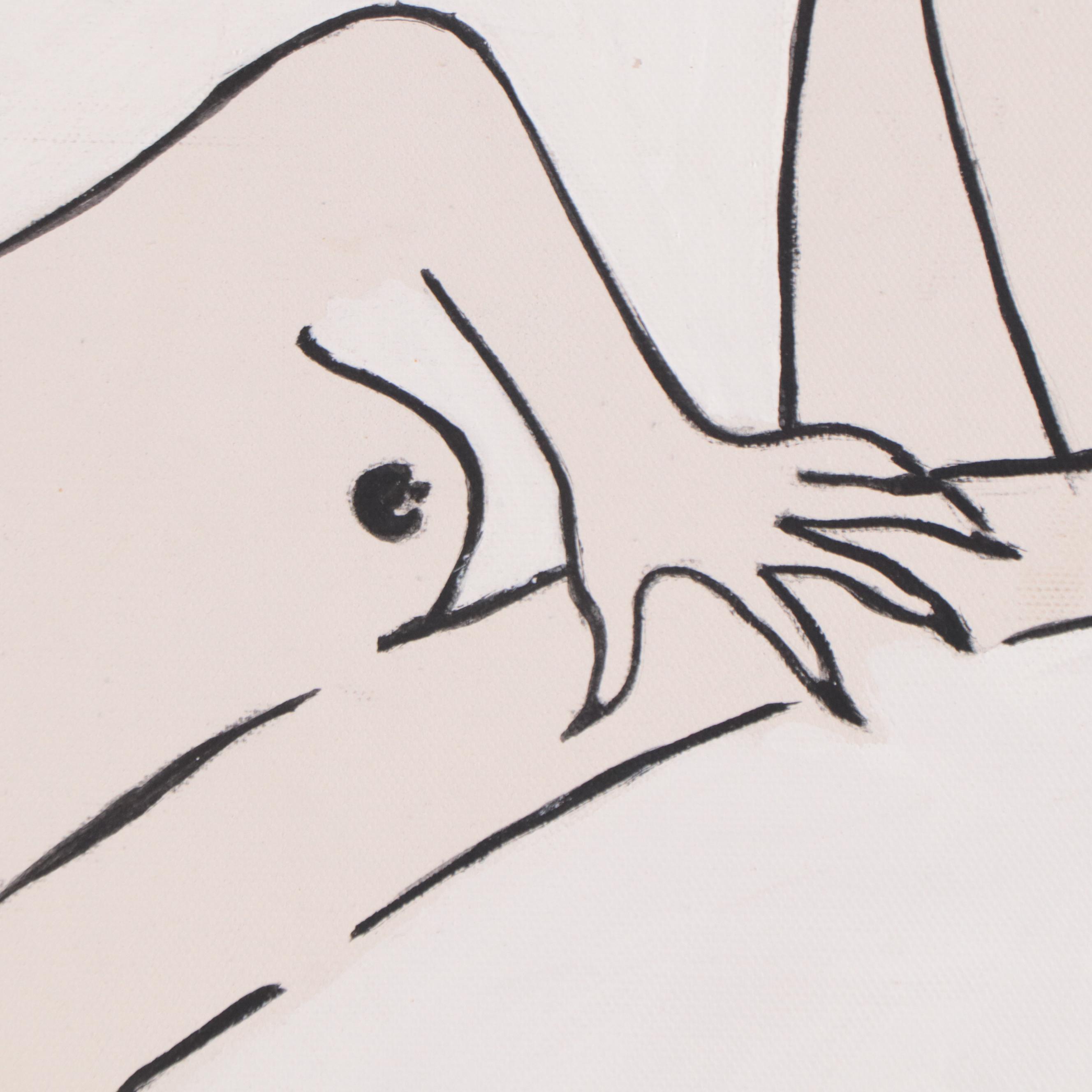 Acrylic and Permanent Marker Painting, Circa 1991