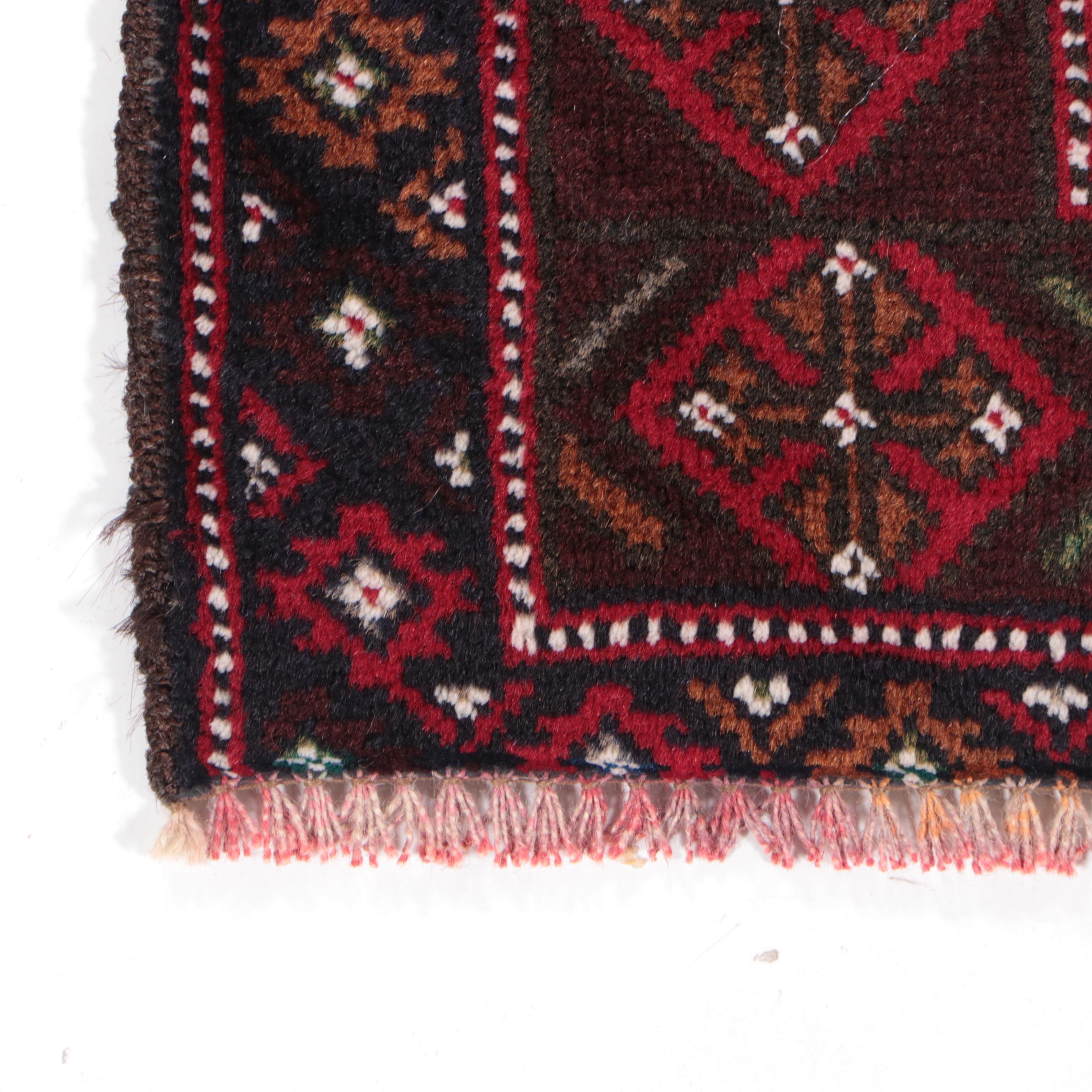 2'8 x 5' Hand-Knotted Afghan Bokhara Turkmen Gul Accent Rug