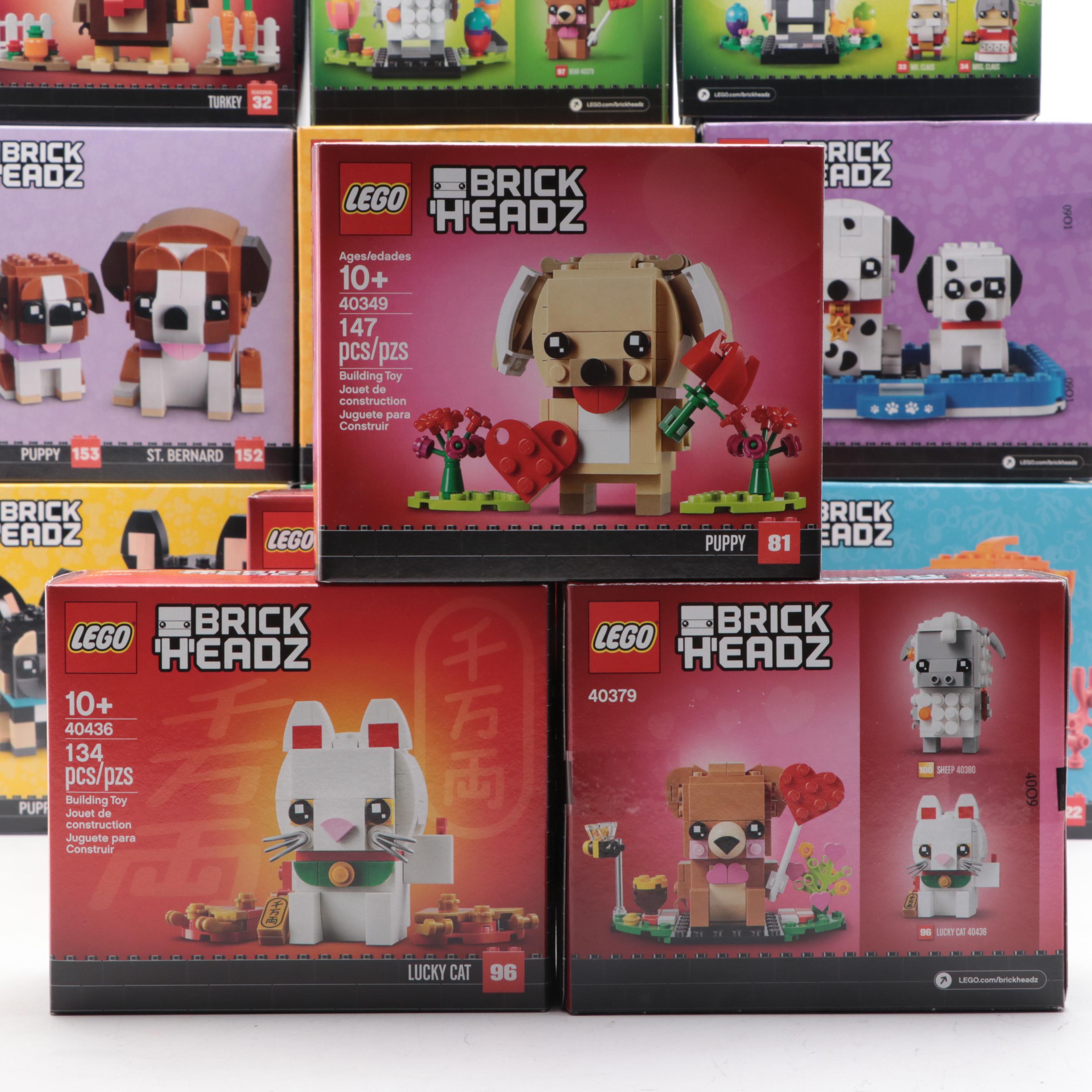 Pets and More LEGO Brick Headz Figures