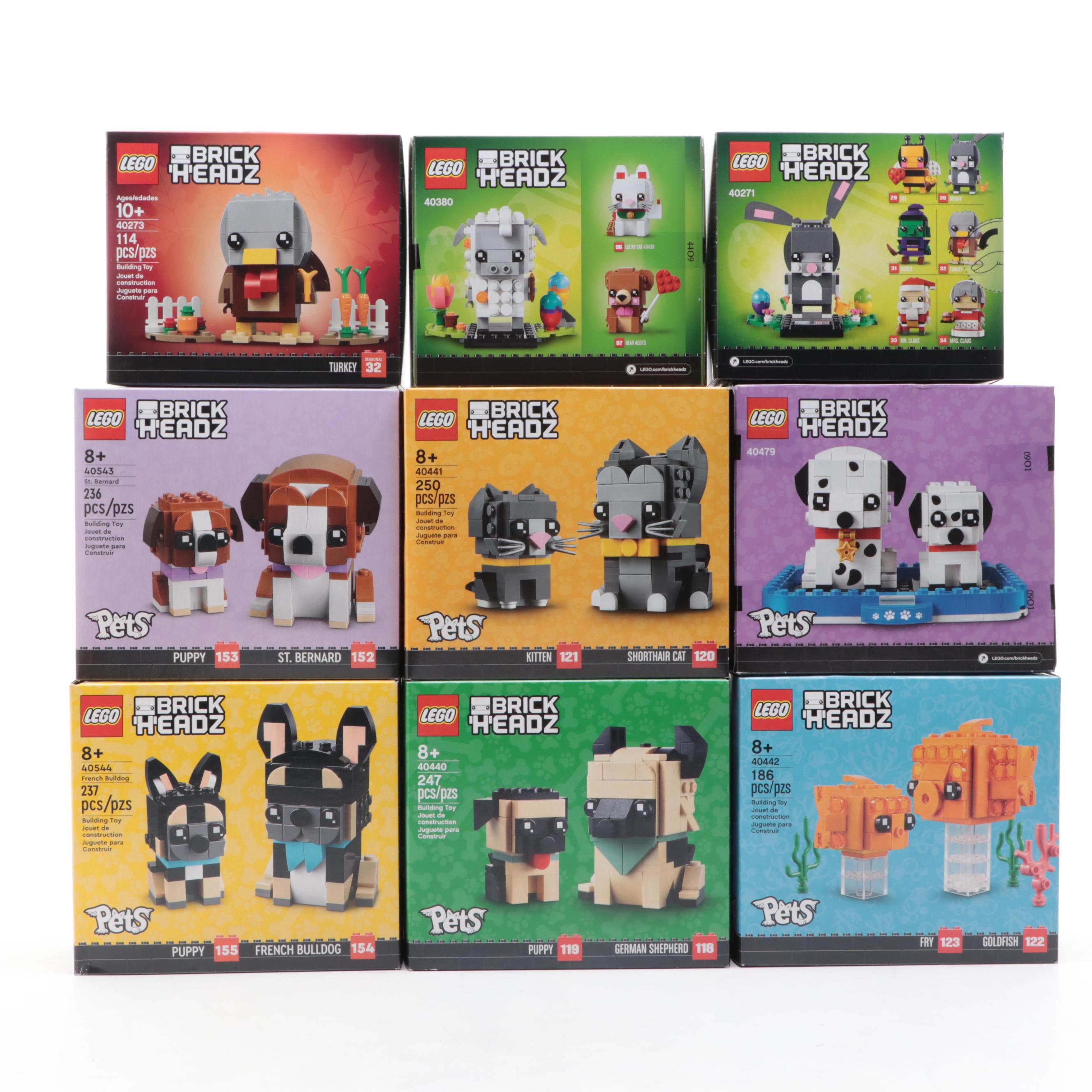 Pets and More LEGO Brick Headz Figures