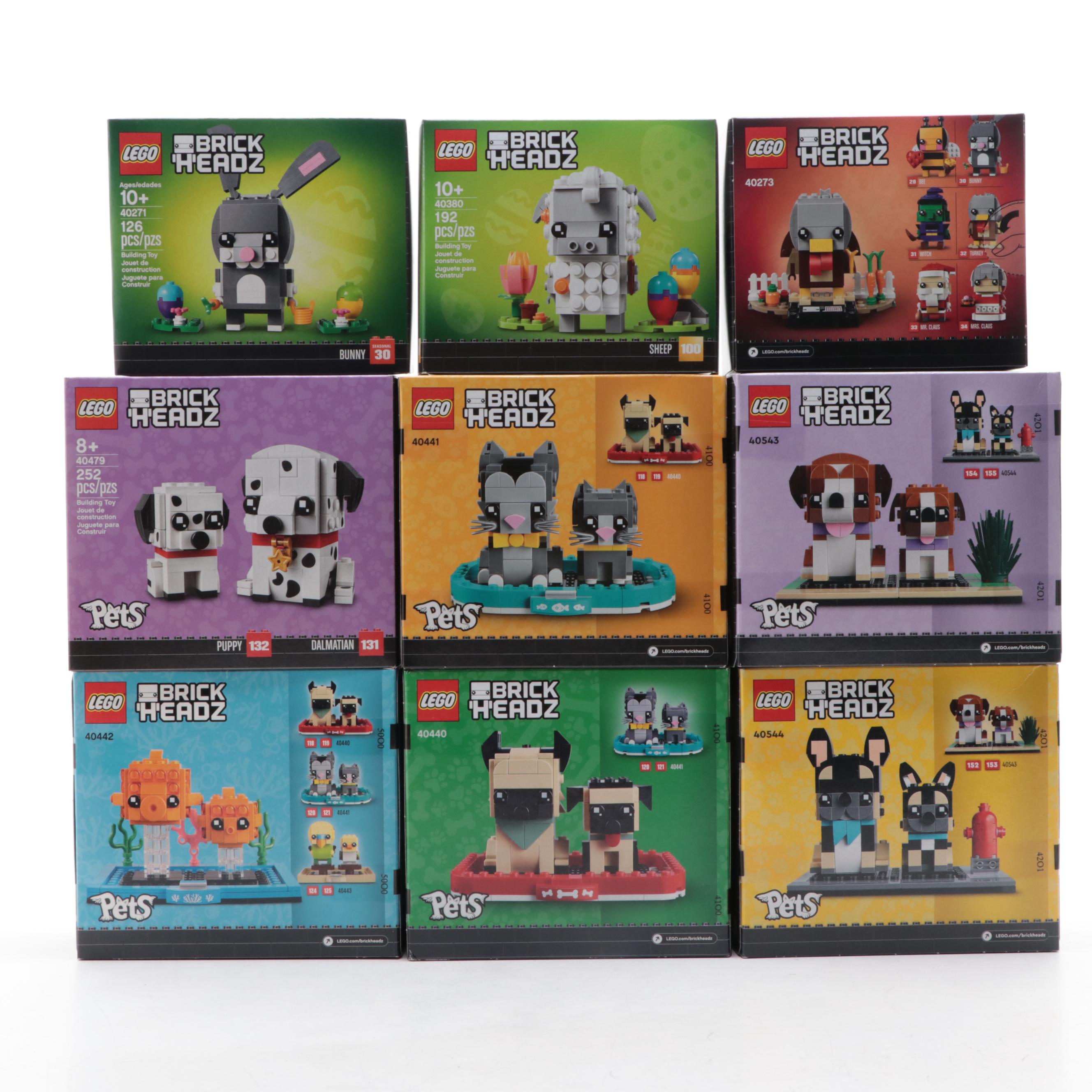 Pets and More LEGO Brick Headz Figures