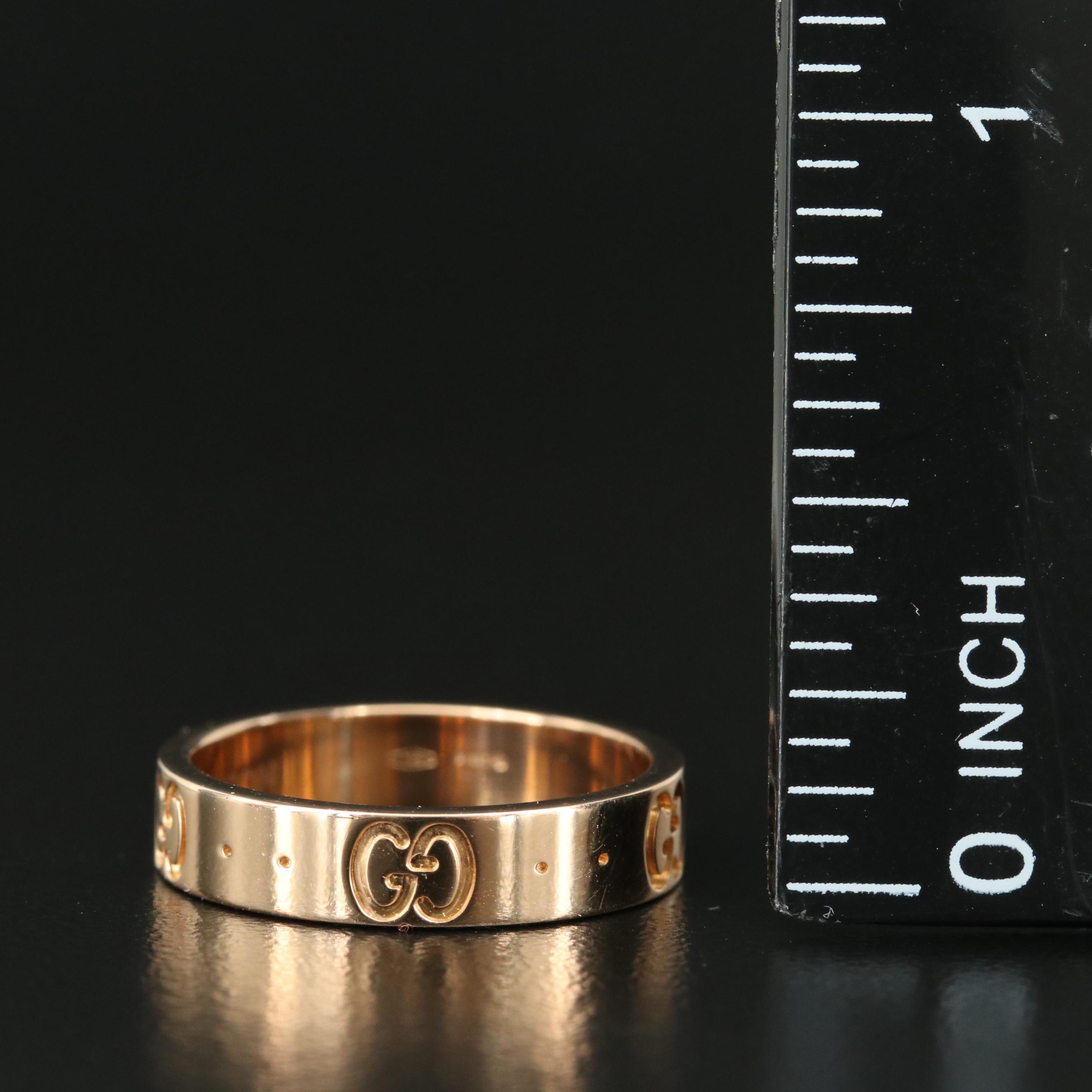 Gucci "Icon" 18K Rose Gold Band