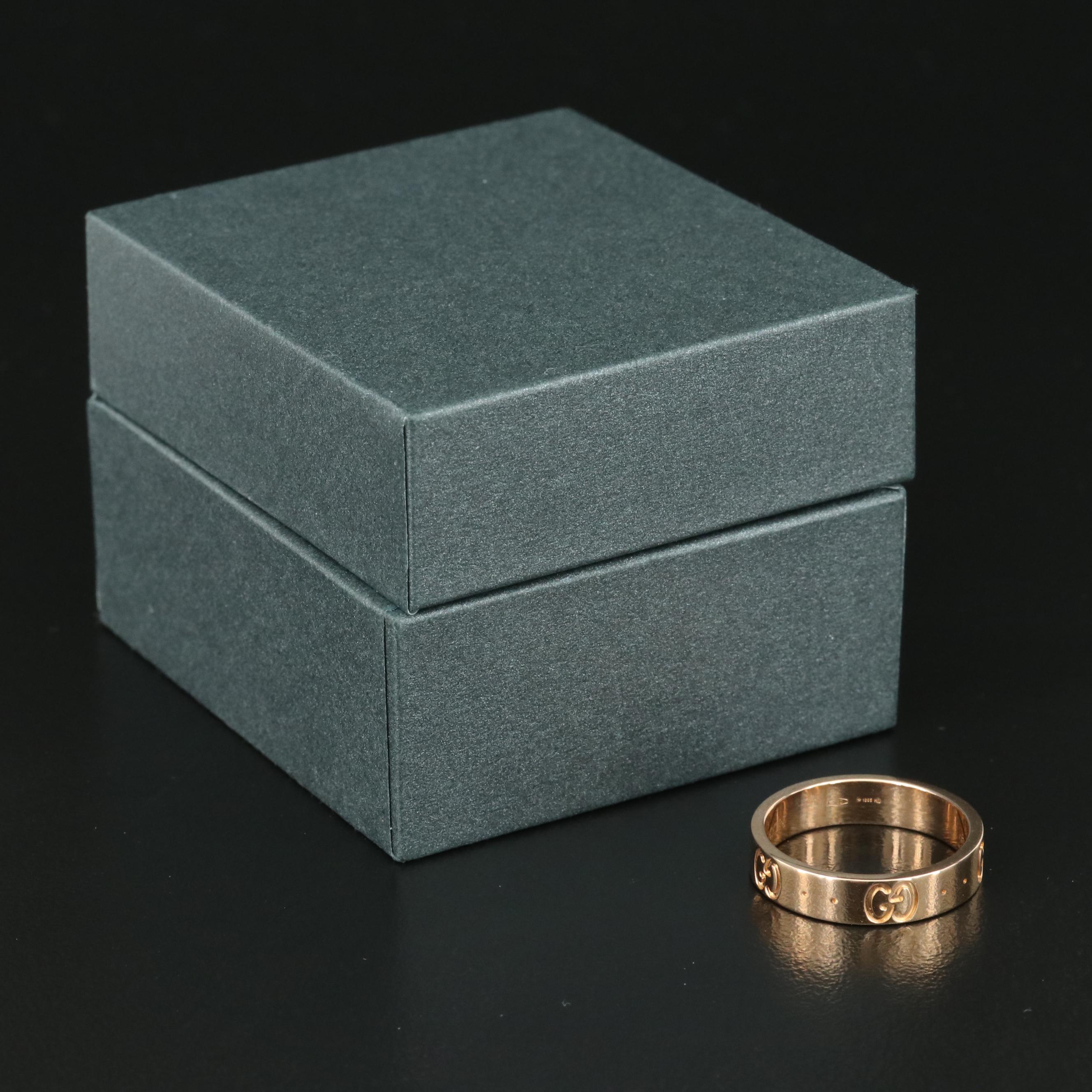 Gucci "Icon" 18K Rose Gold Band