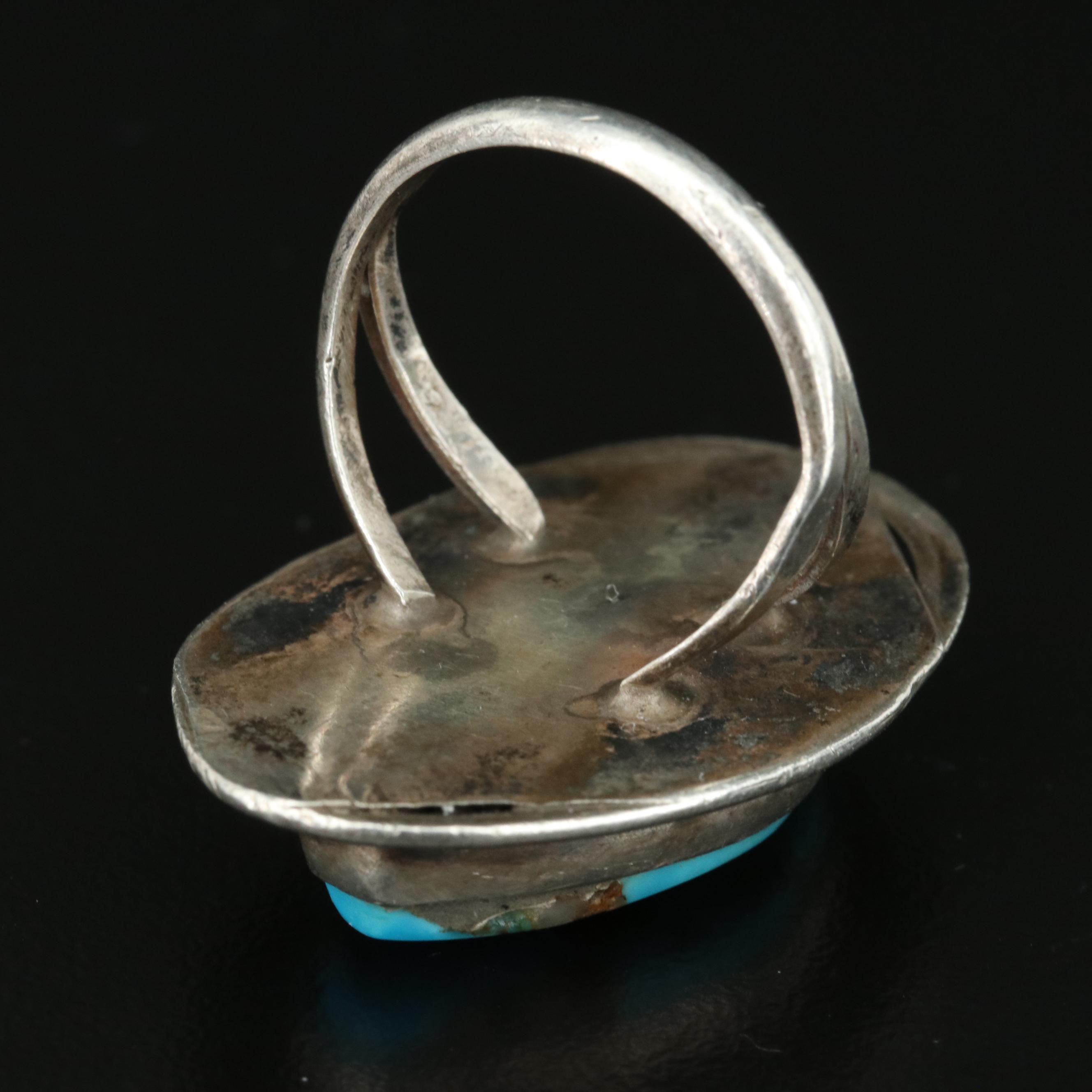 Southwestern Sterling Turquoise Ring