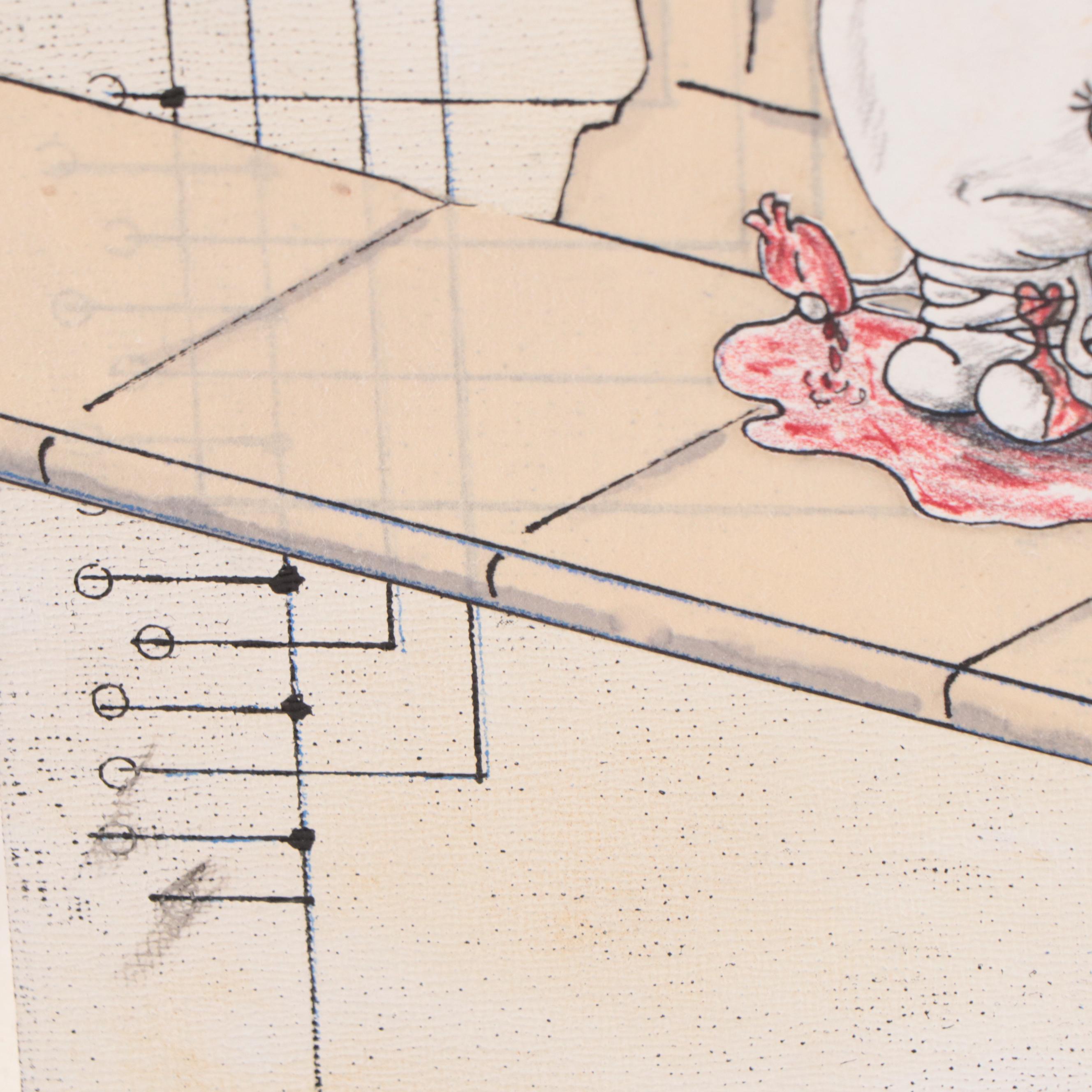 Ryan Nelson Mixed Media Painting "I Waited," 2011