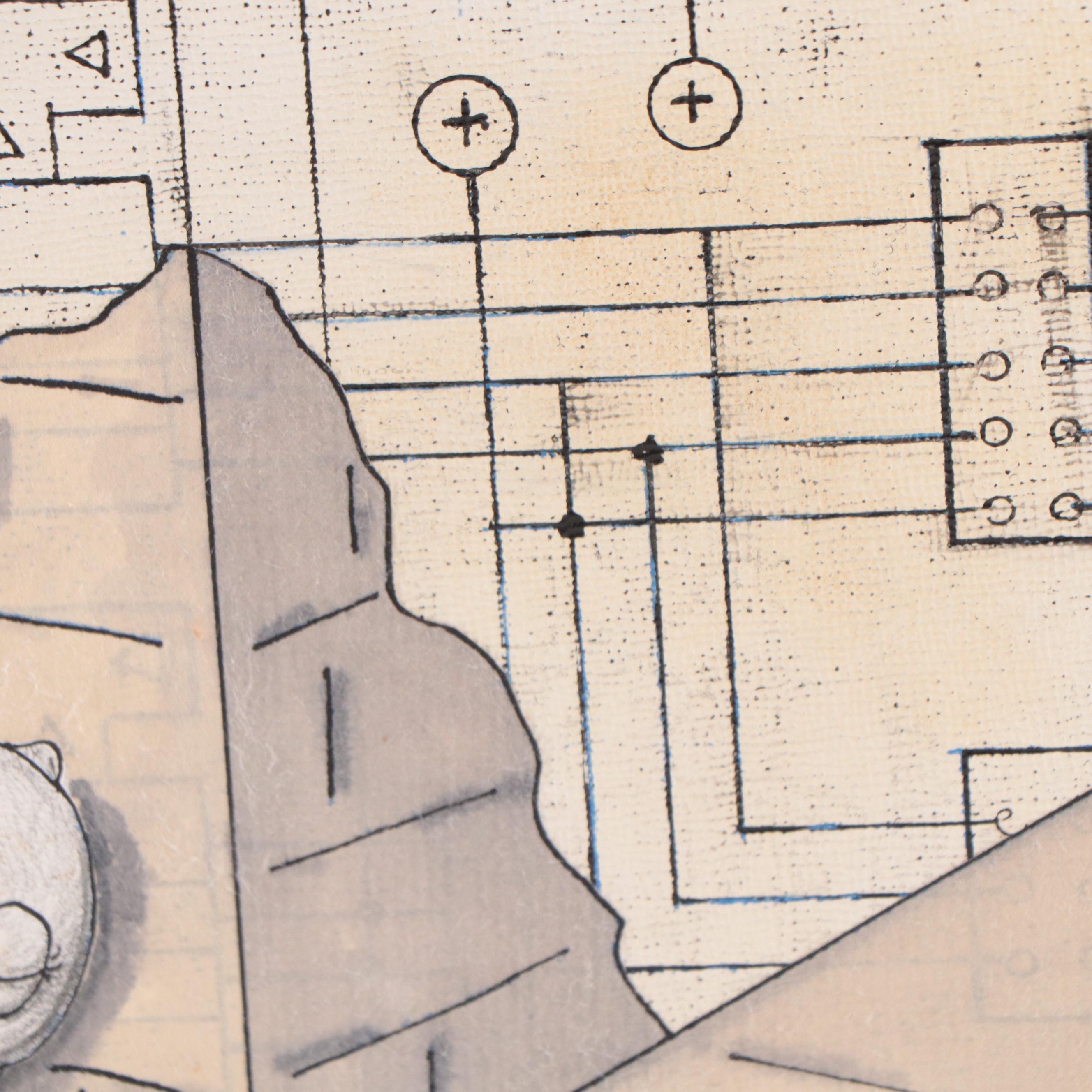 Ryan Nelson Mixed Media Painting "I Waited," 2011