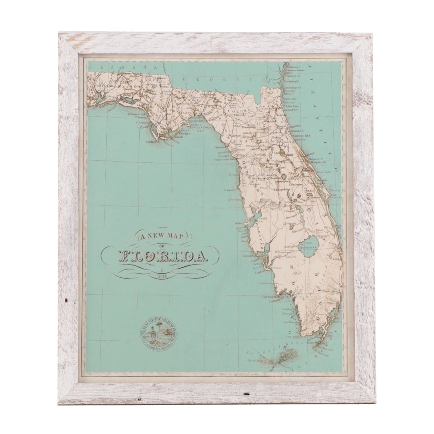 Giclée Reproduction "A New Map of Florida"