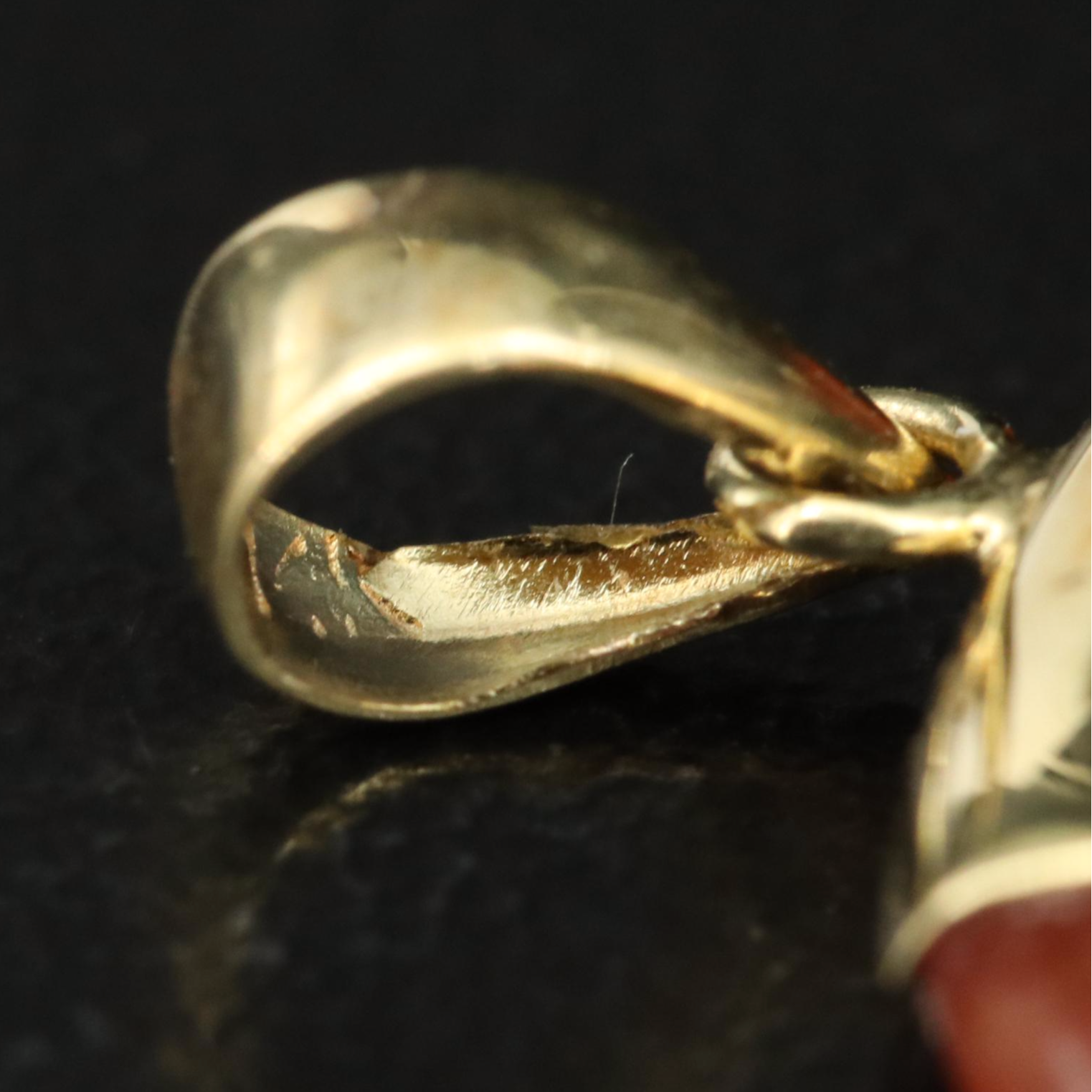 Chinese 14K Jadeite Longevity Elephant Pendant