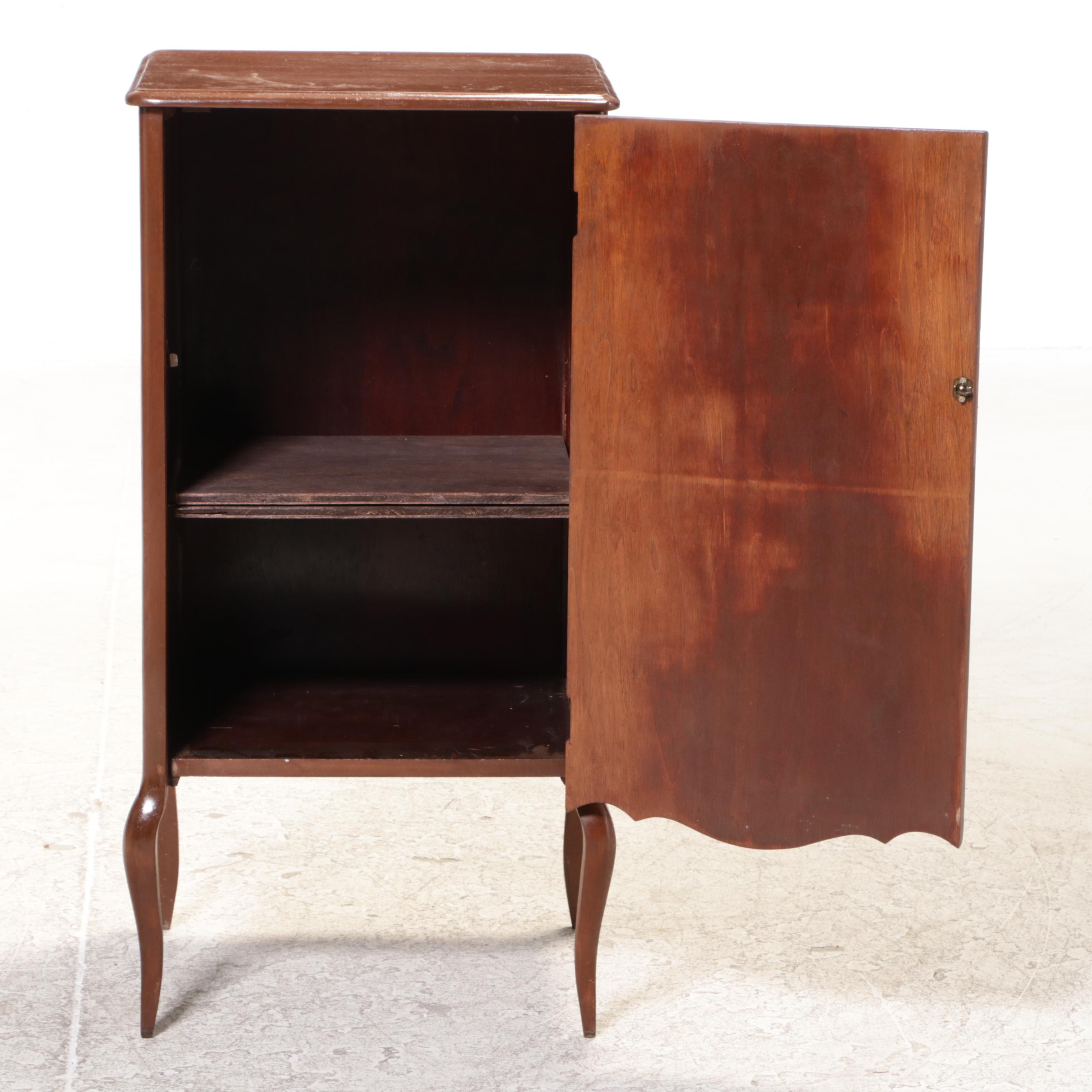 Late Victorian Mahogany Finish Sheet Music Cabinet, Early 20th Century