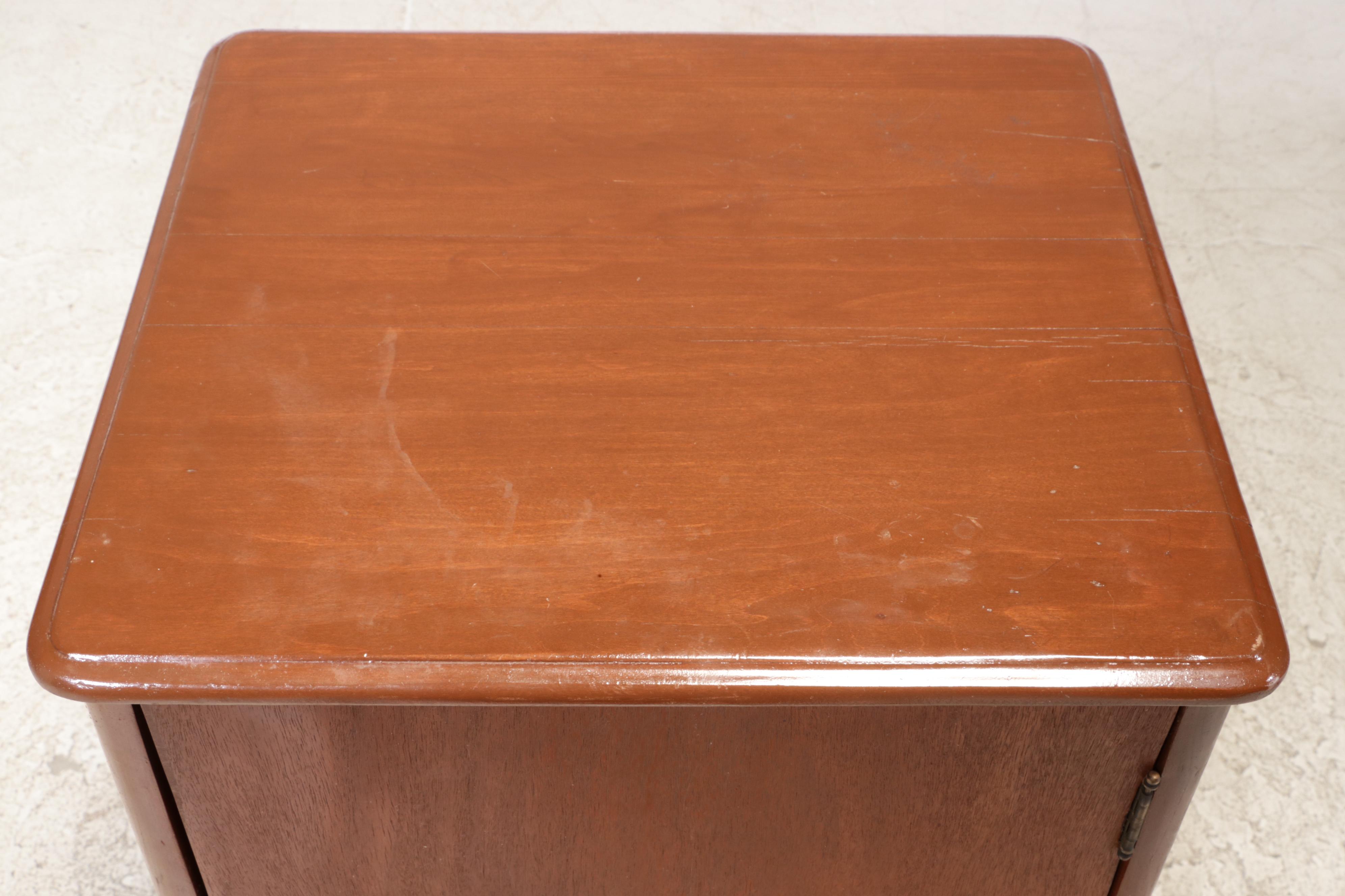 Late Victorian Mahogany Finish Sheet Music Cabinet, Early 20th Century