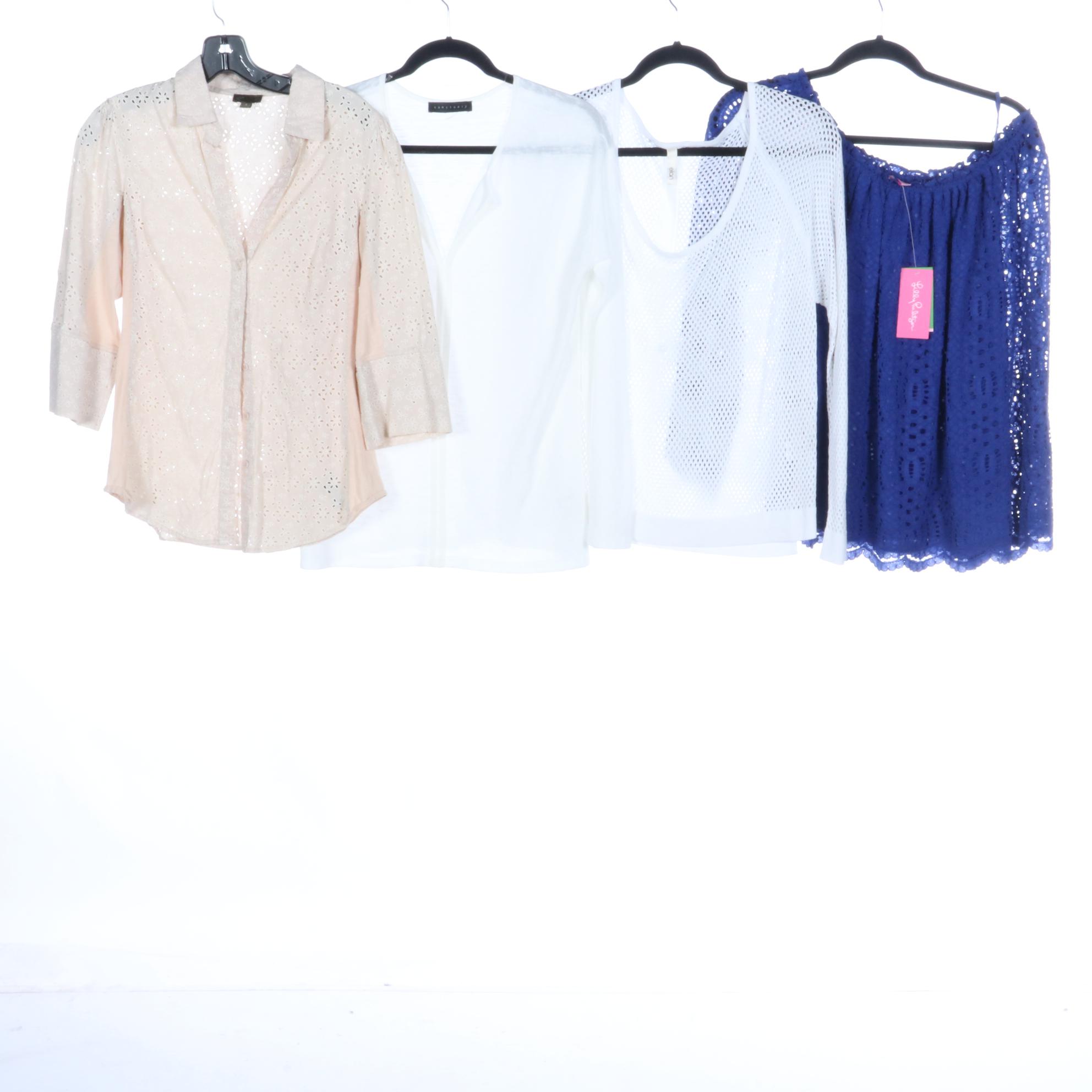 Lily Pulitzer Lace Top, Silk Beaded Dress, Del Lago Tunic, and More
