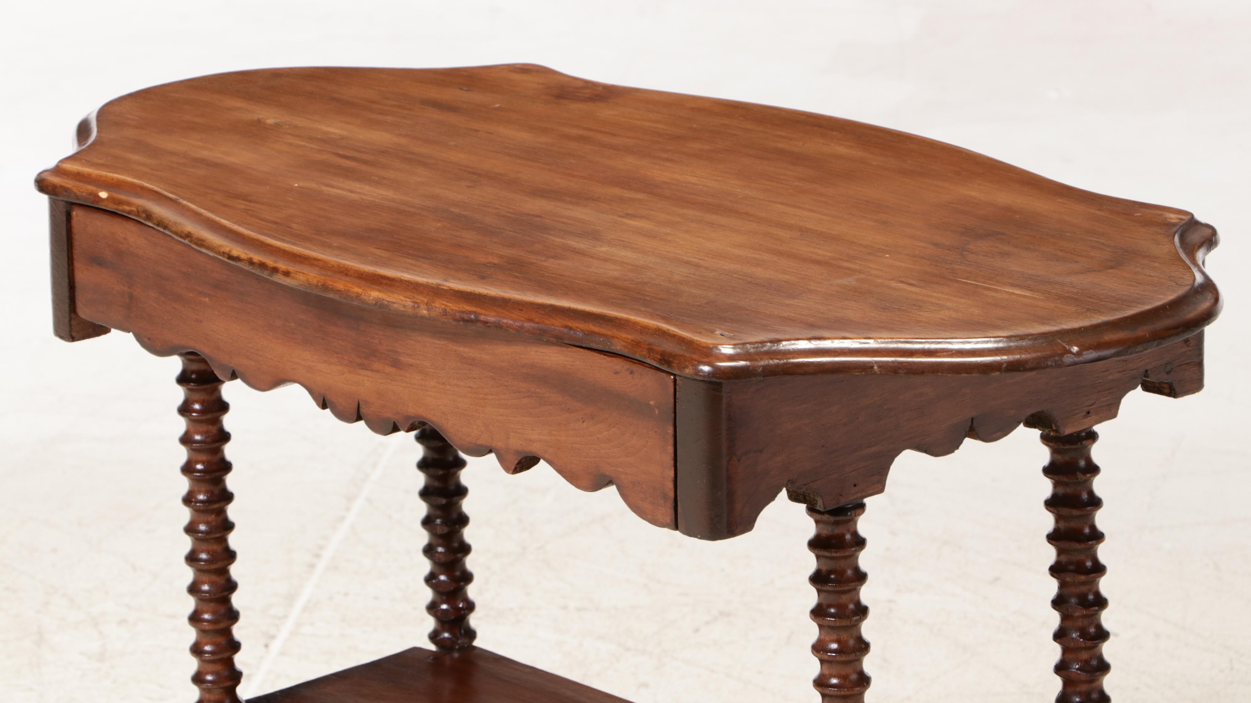 Victorian Spool-Turned Work Table, Late 19th Century