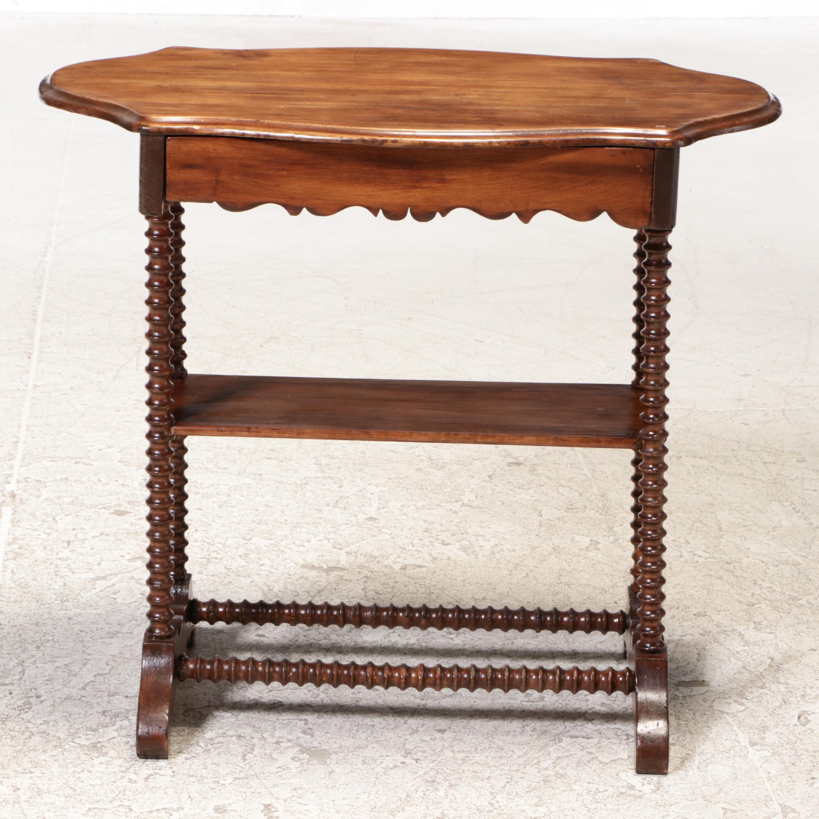 Victorian Spool-Turned Work Table, Late 19th Century