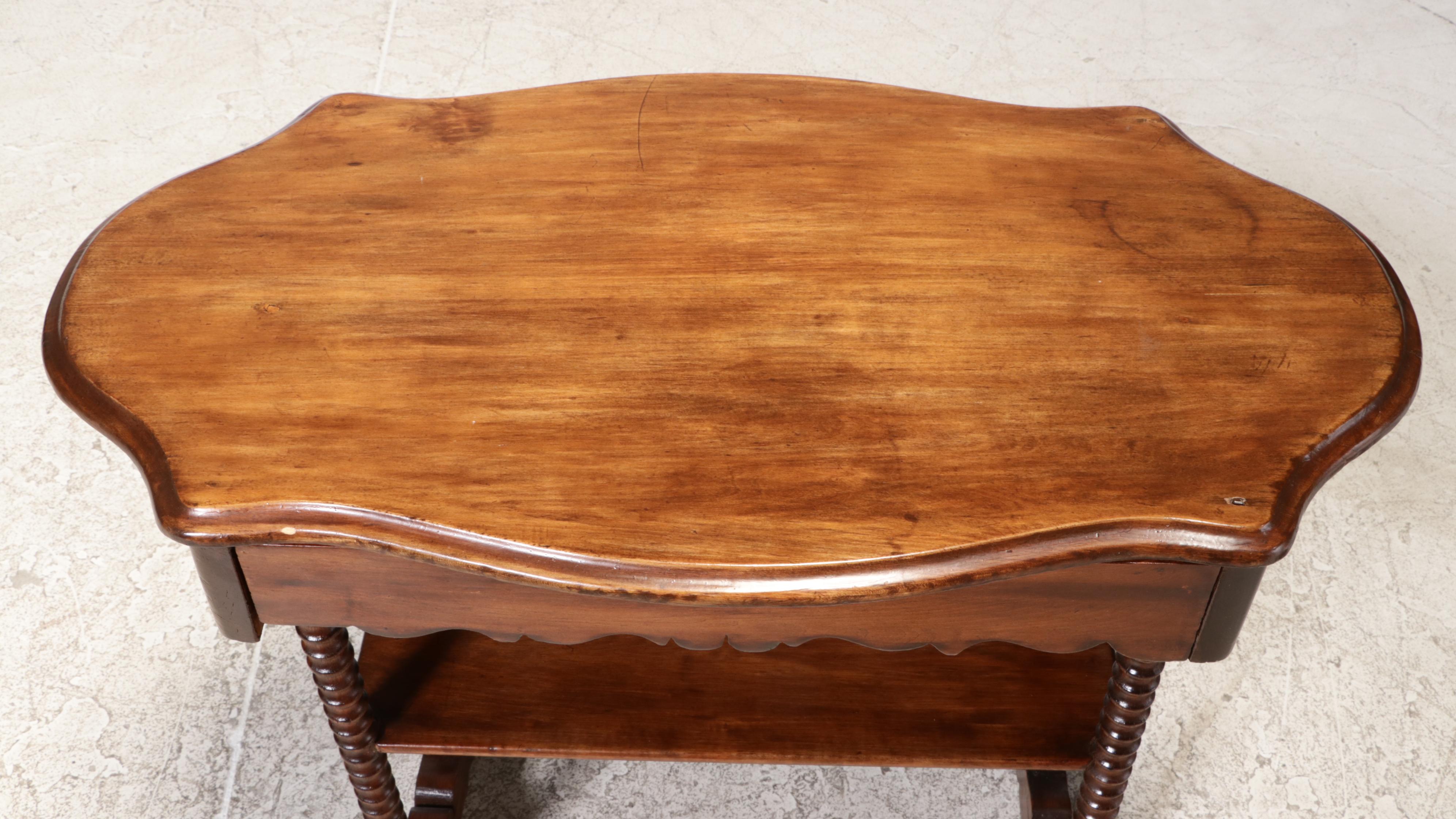 Victorian Spool-Turned Work Table, Late 19th Century