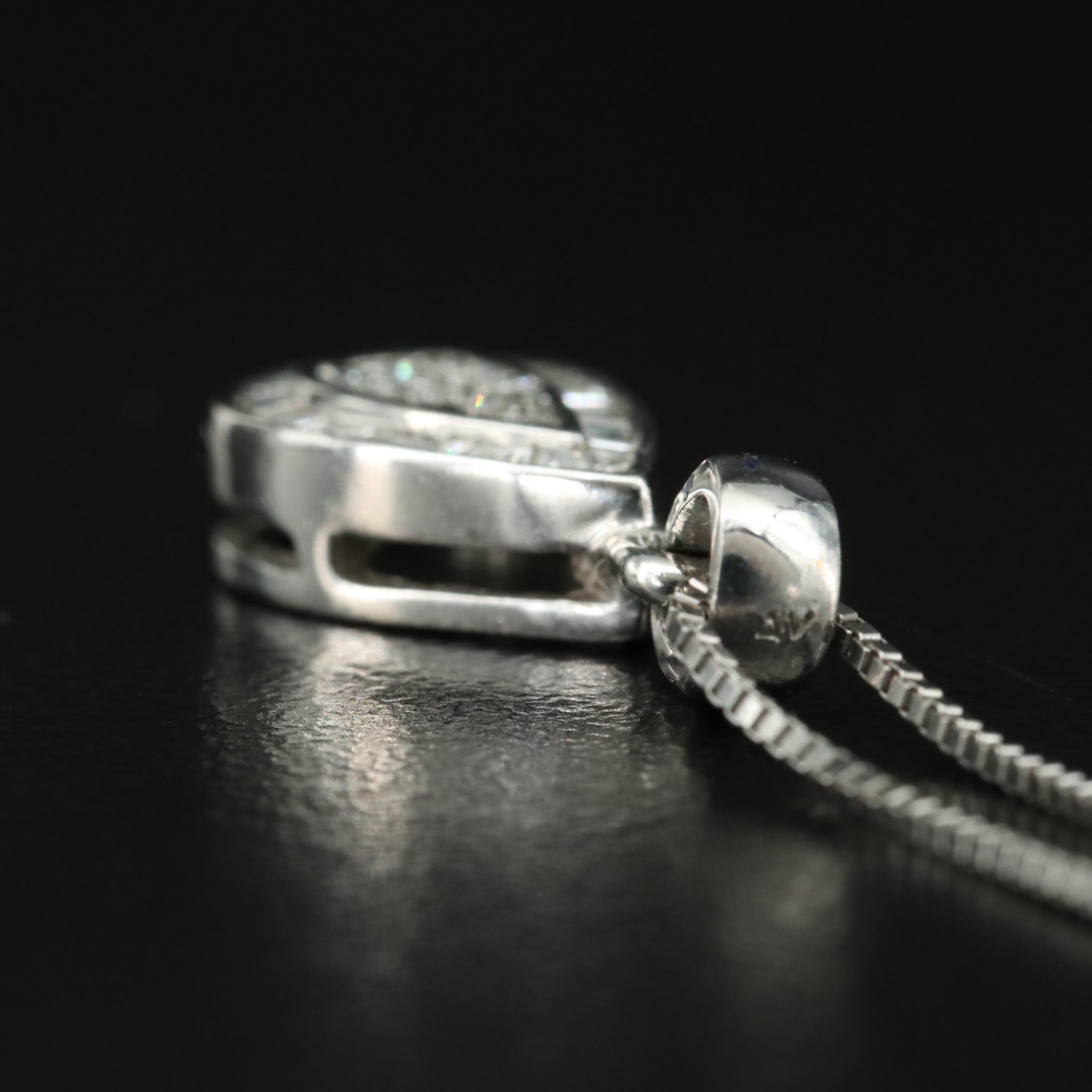 14K 0.51 CTW Diamond Teardrop Pendant Necklace