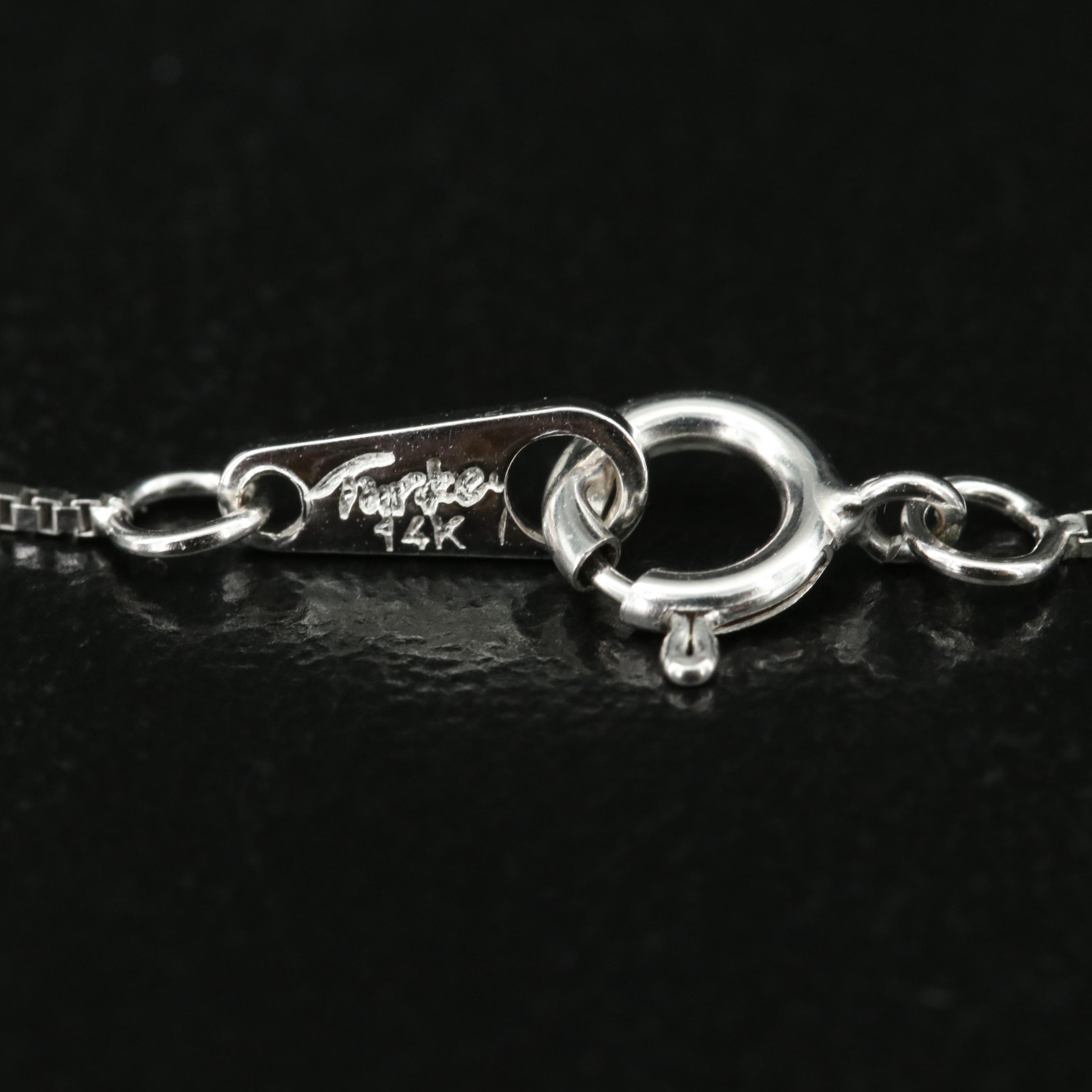 14K 0.51 CTW Diamond Teardrop Pendant Necklace