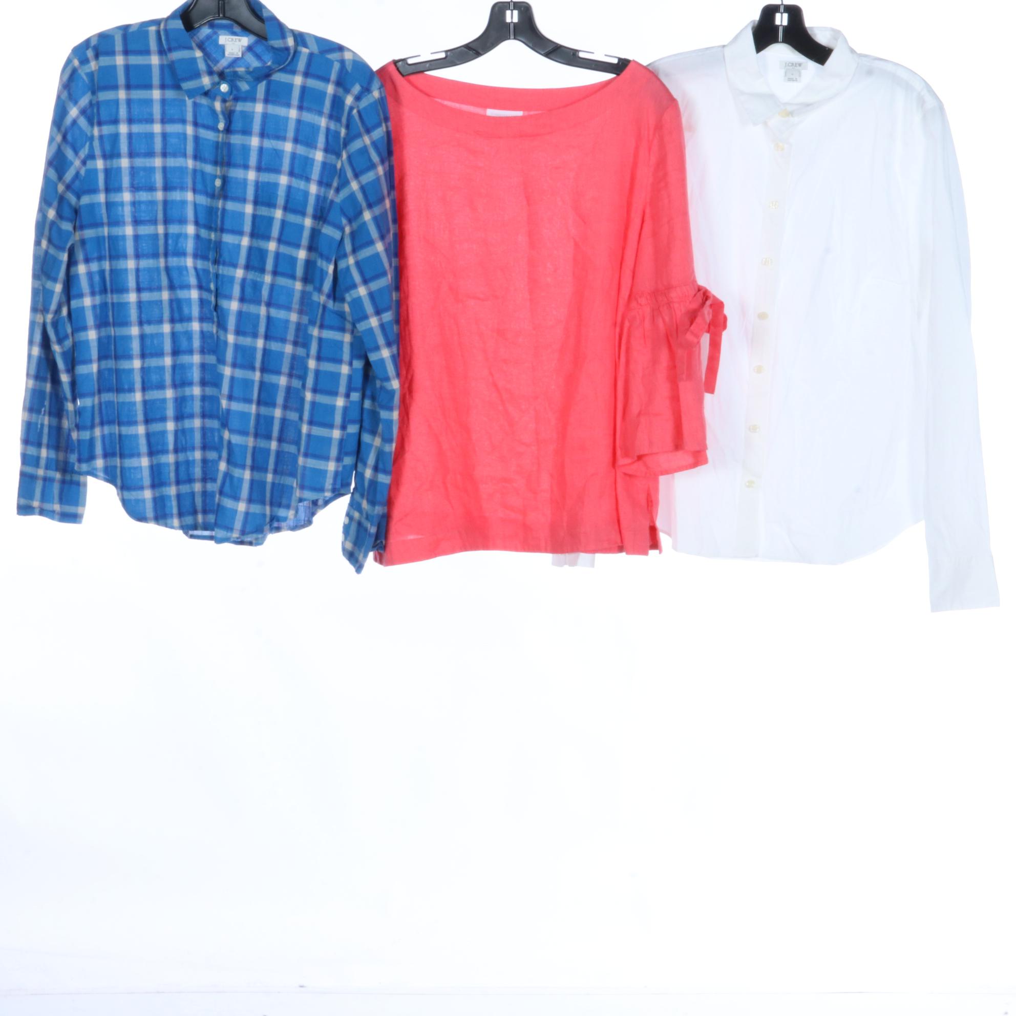 J. Crew, Frank & Eileen, Charter Club and Style & Co. Linen and Cotton Blouses