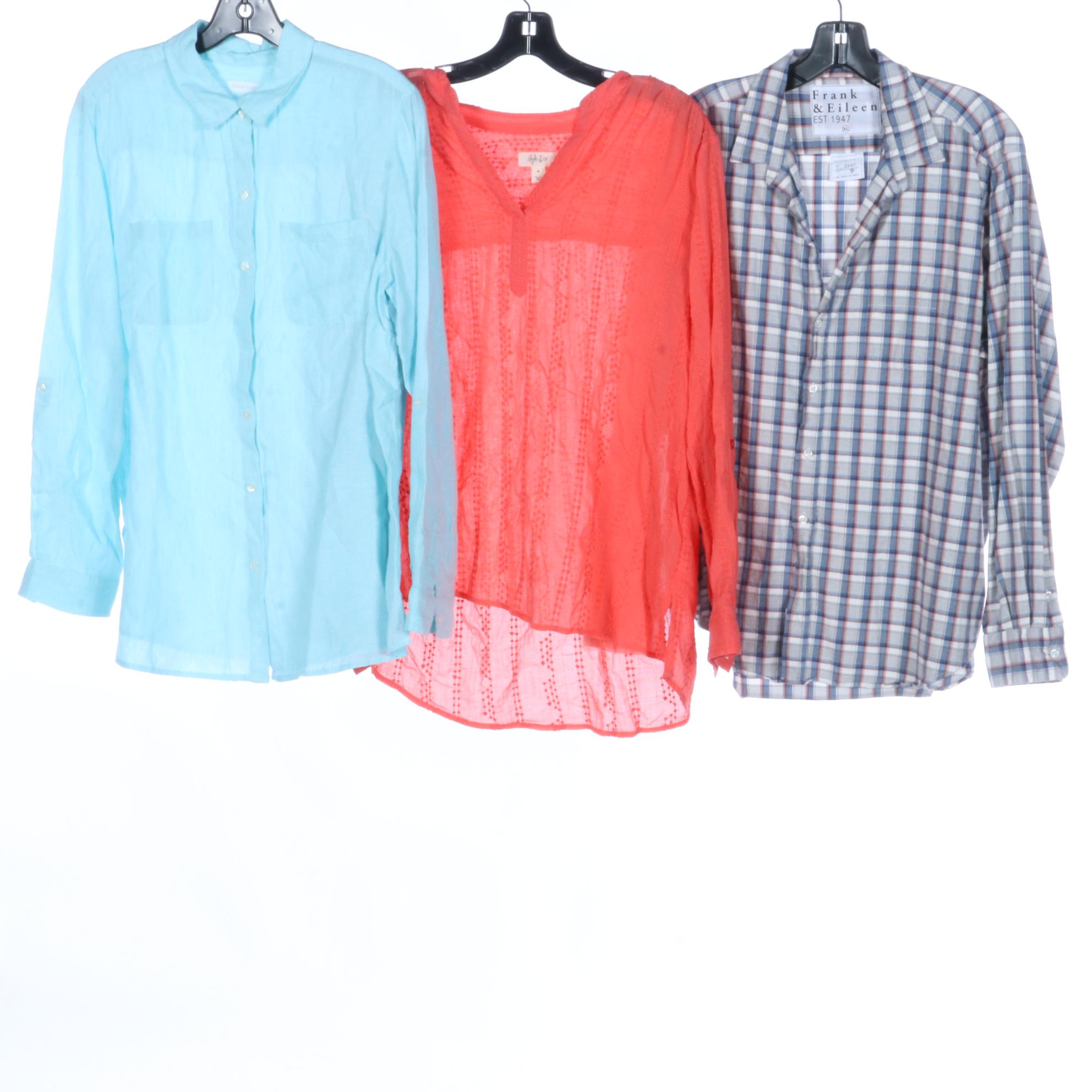 J. Crew, Frank & Eileen, Charter Club and Style & Co. Linen and Cotton Blouses