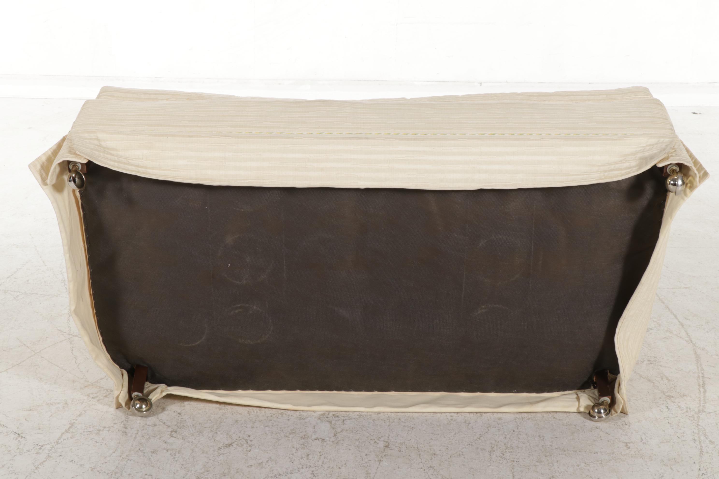 Custom-Upholstered Loveseat Sofa, Mid to Late 20th Century