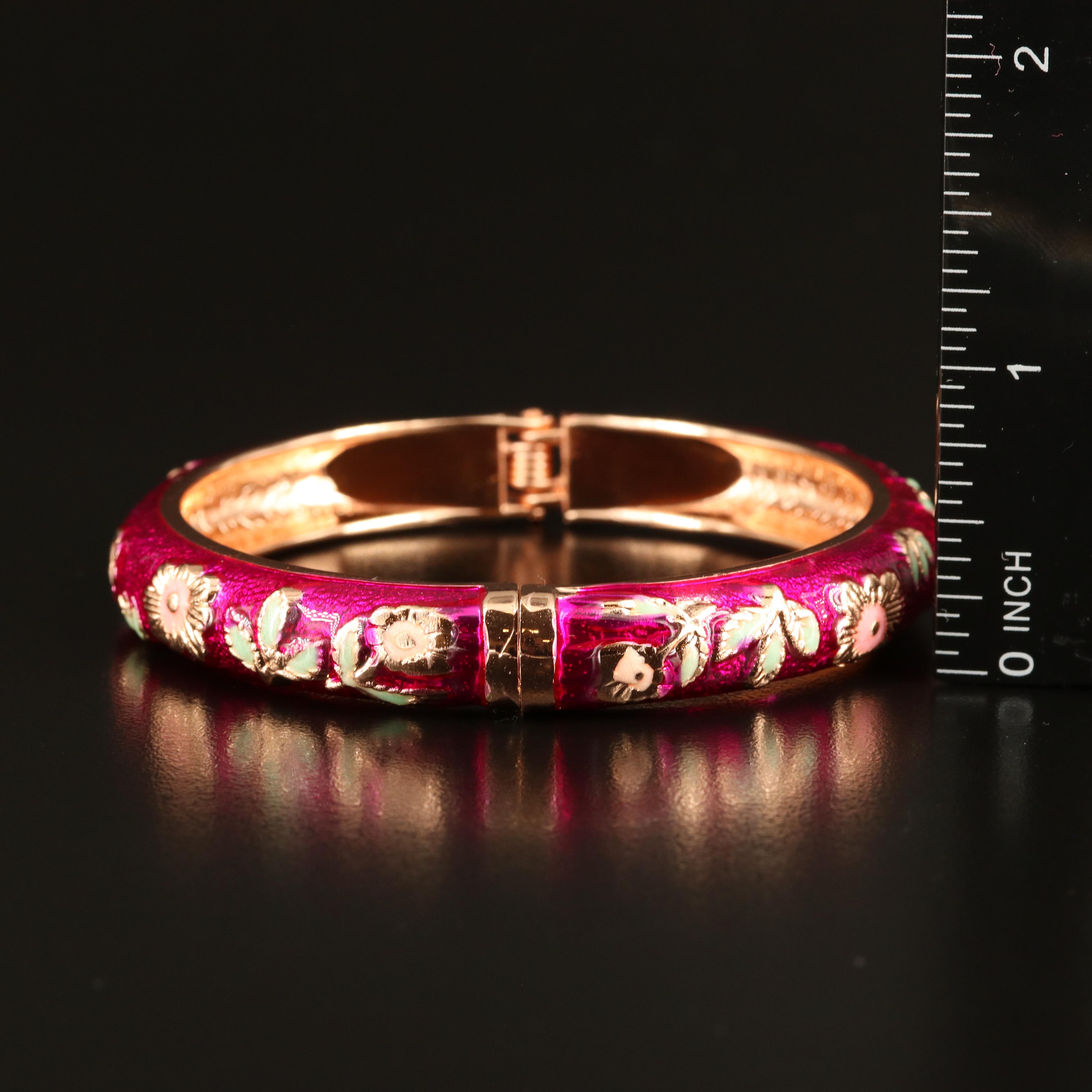 Jiu Long Xing Featured in Enamel and Rhinestone Bangle Collection