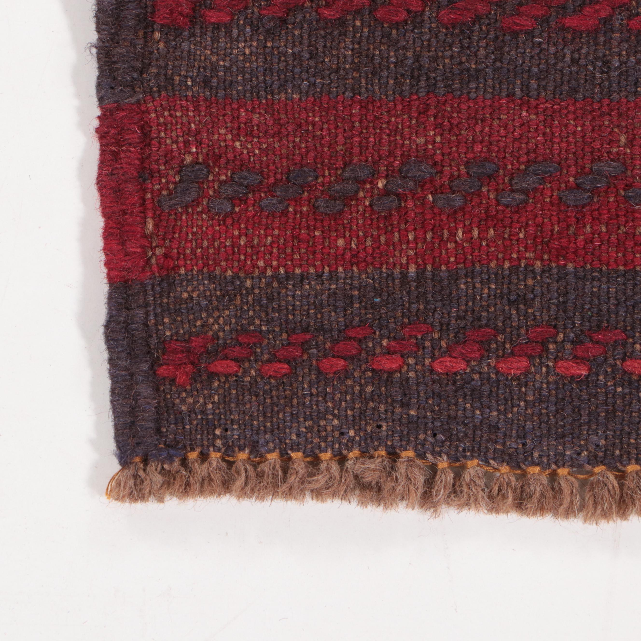 1'11 x 8'5 Handwoven Afghan Baluch Mixed Technique Carpet Runner