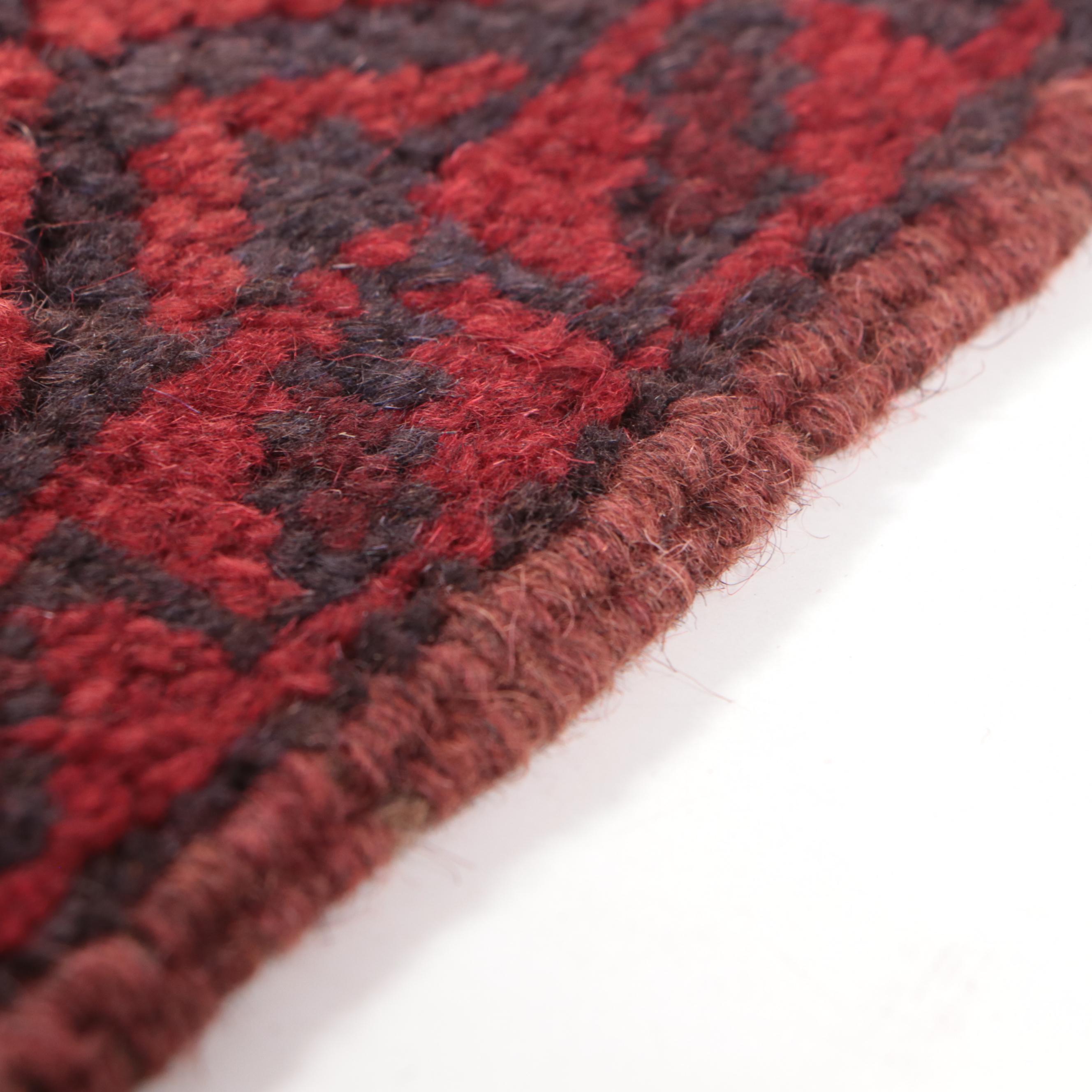 1'11 x 8'5 Handwoven Afghan Baluch Mixed Technique Carpet Runner