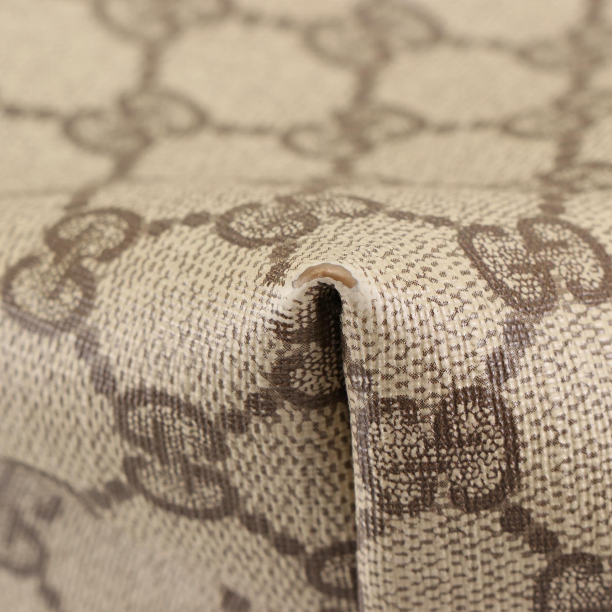 Gucci Accessory Collection GG Supreme and Leather Tote with Web Strap