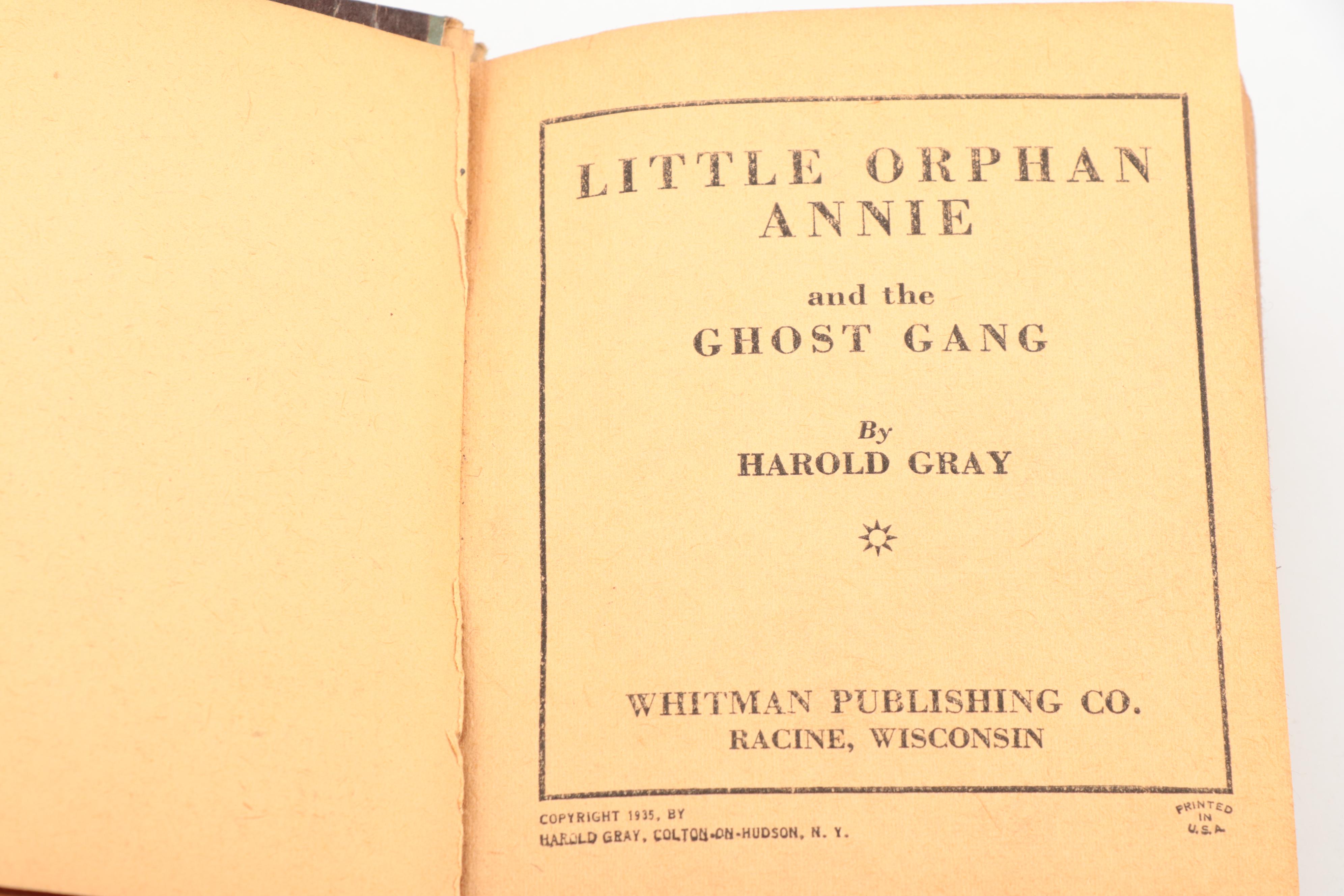 "Little Orphan Annie and the Ghost Gang" by Harold Gray and More Books