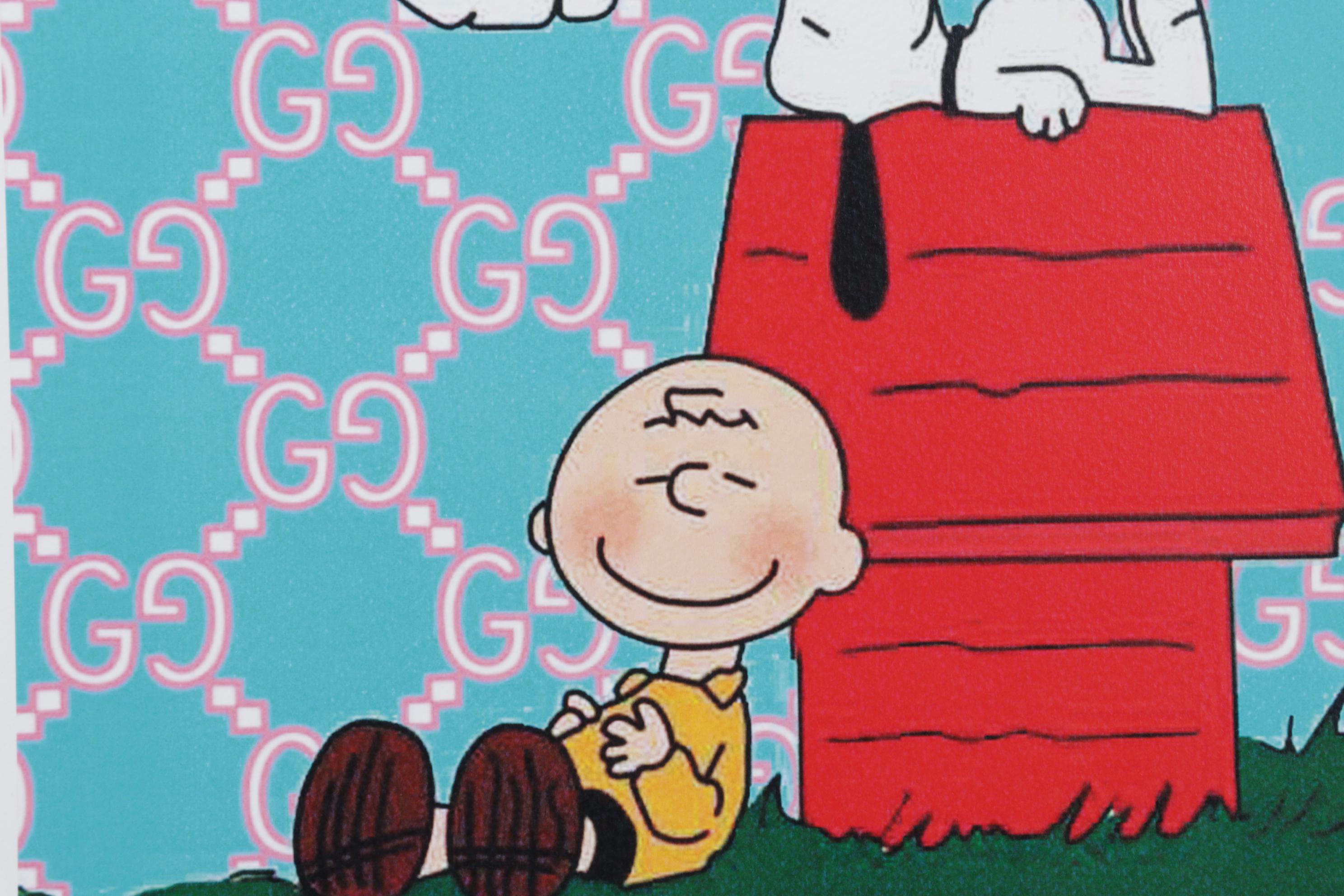 Death NYC Digital Pop Art Print "Charlie Brown, Snoopy, Woodstock / Gucci"