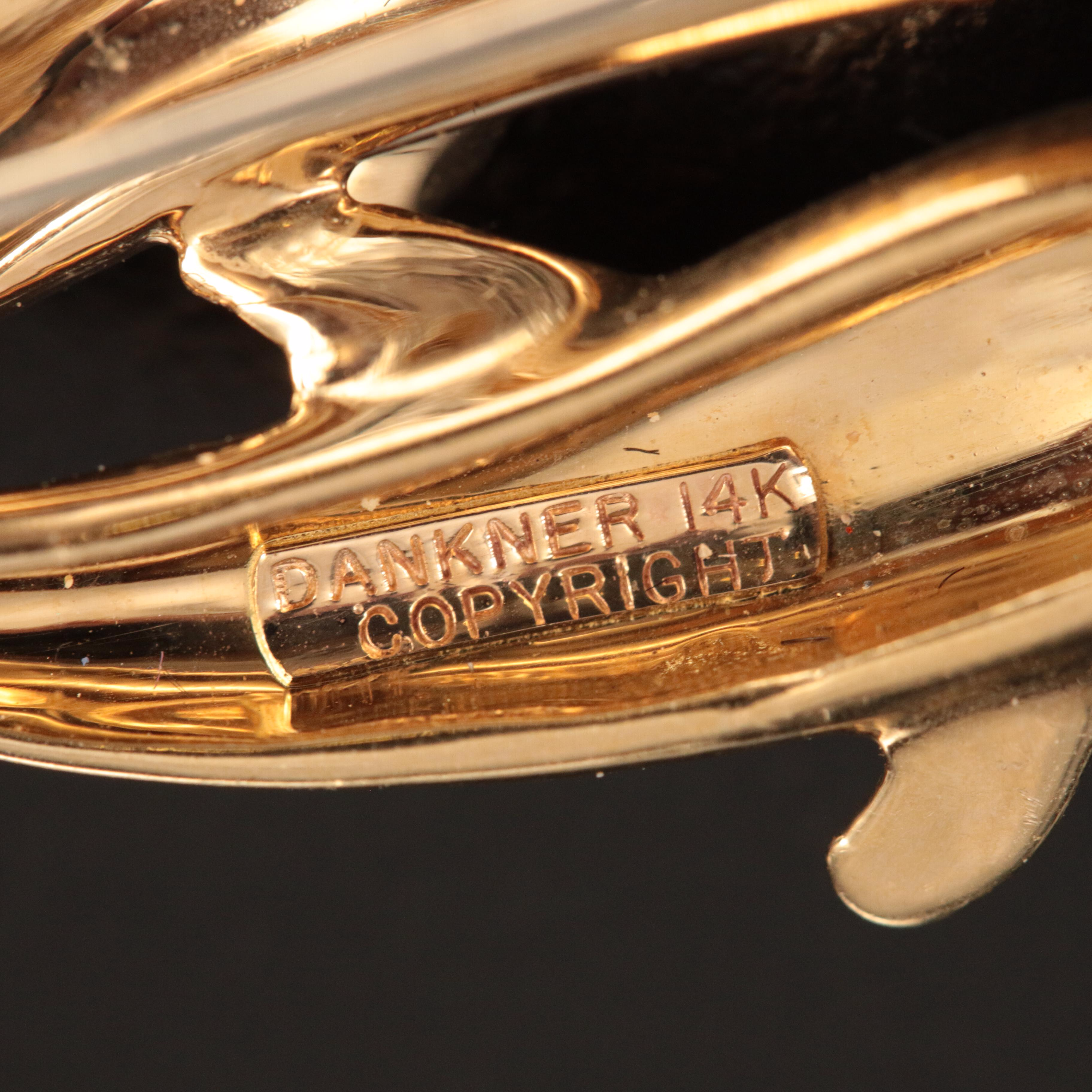 14K 0.11 CTW Diamond Dolphin Pair Brooch