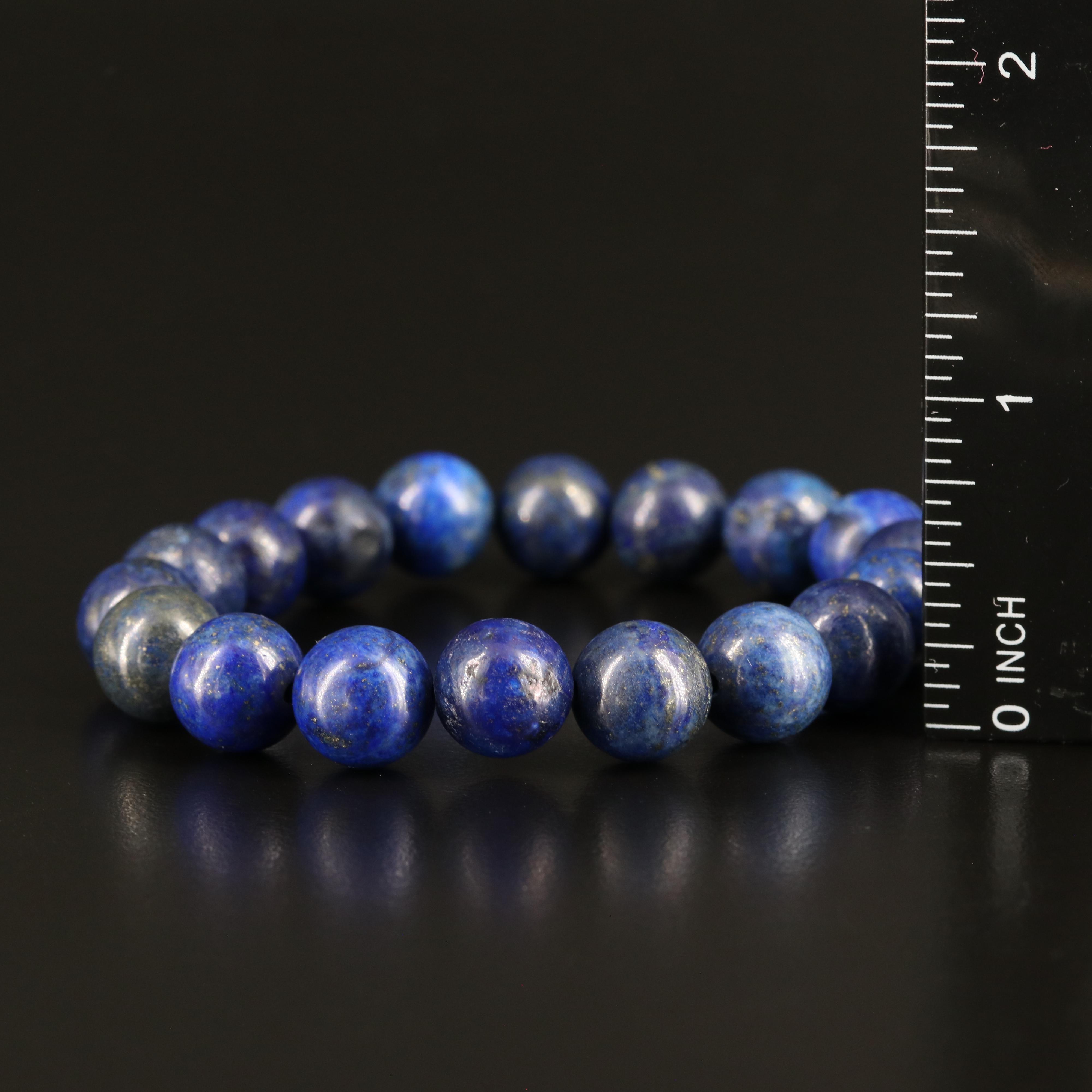 Lapis Lazuli Bracelet and 14K Stud Earrings
