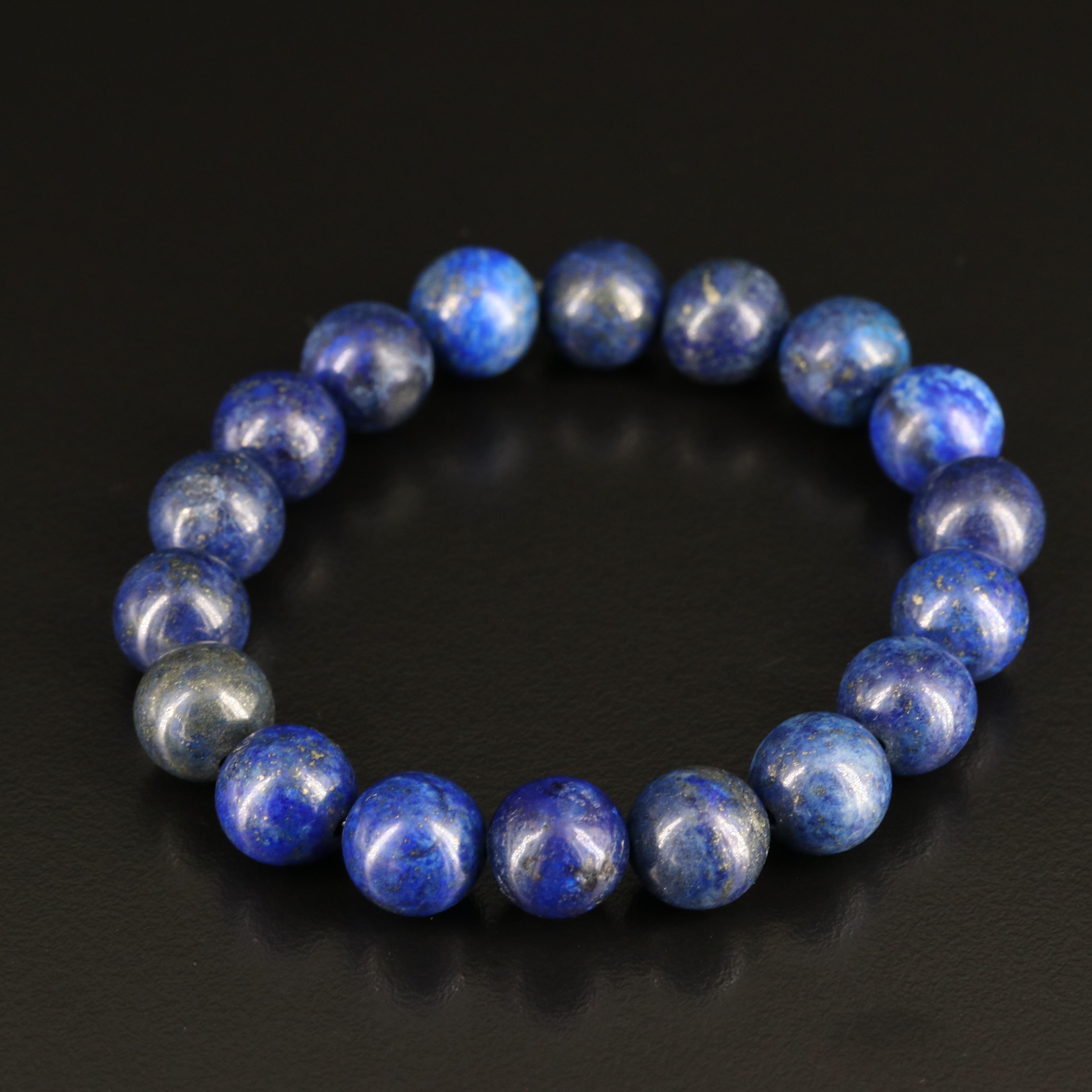 Lapis Lazuli Bracelet and 14K Stud Earrings