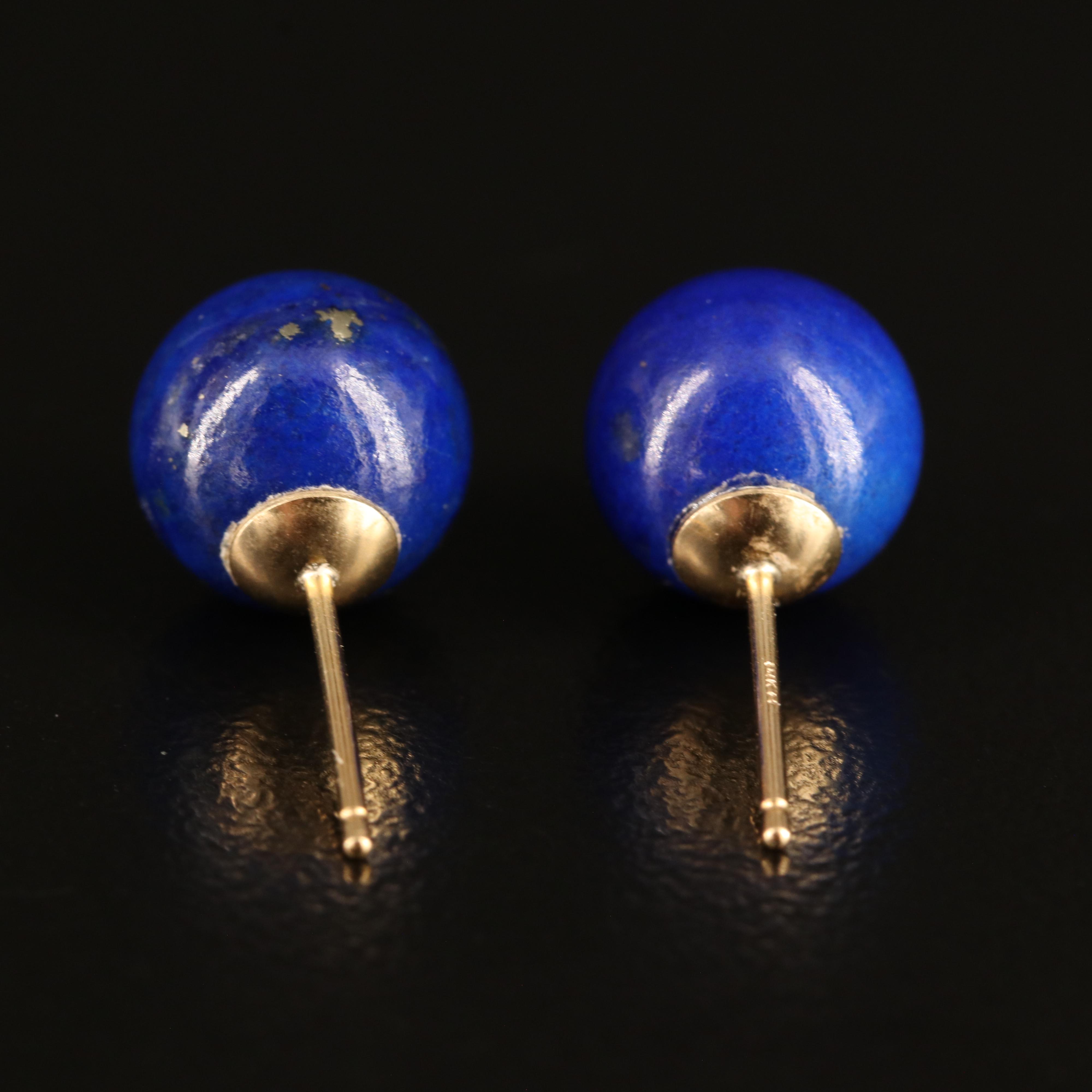 Lapis Lazuli Bracelet and 14K Stud Earrings