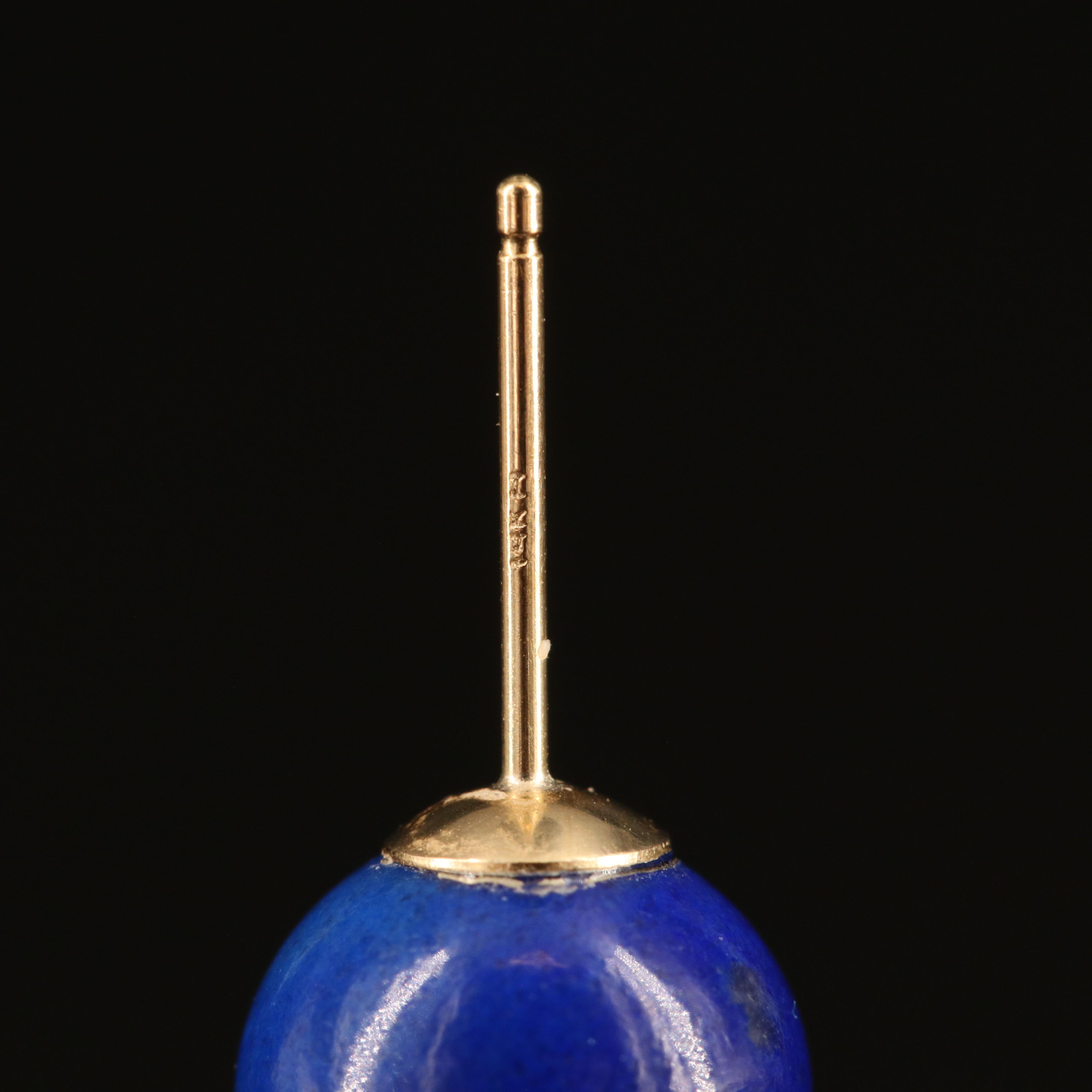 Lapis Lazuli Bracelet and 14K Stud Earrings