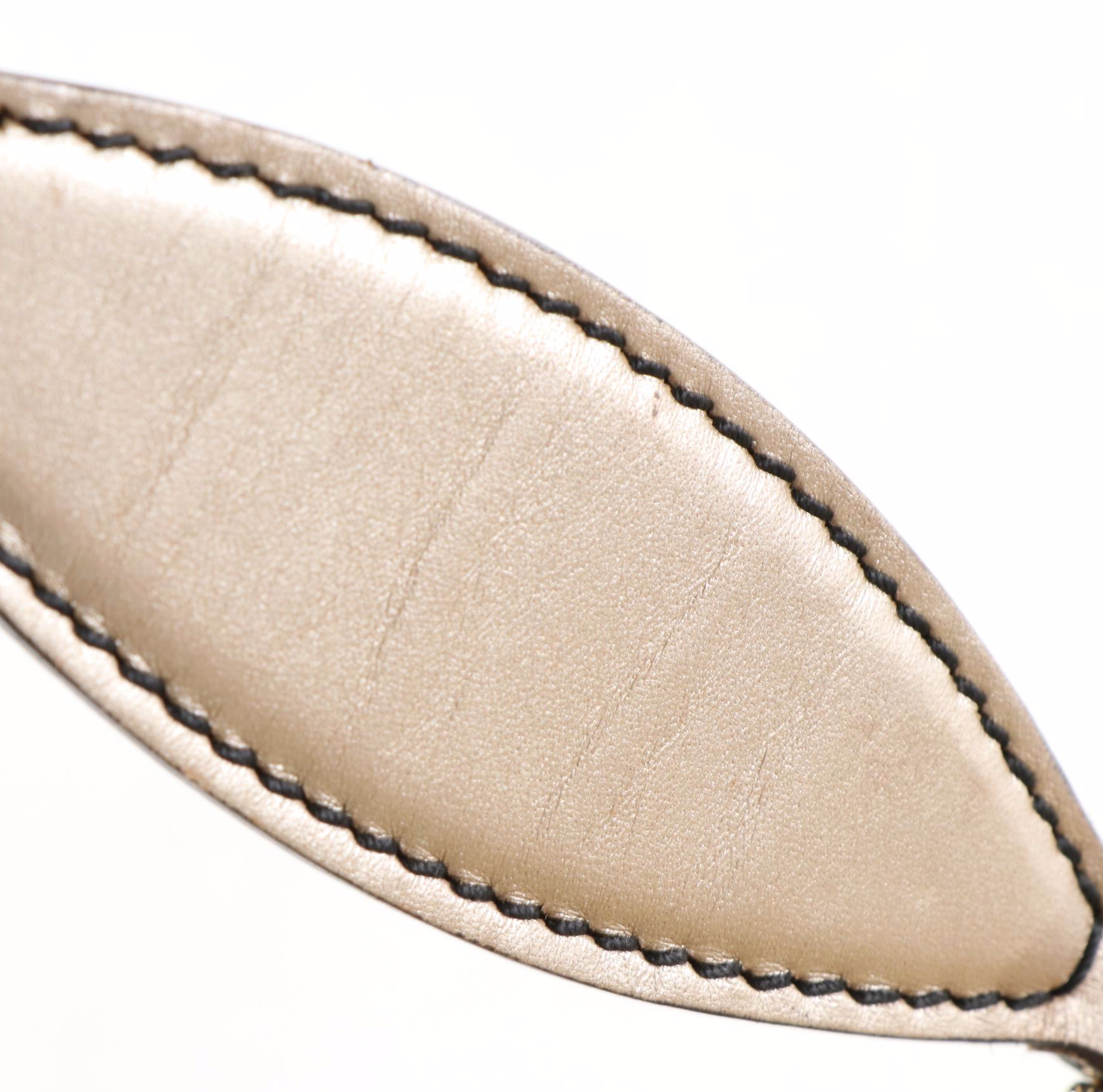 Gucci Emily Chain Shoulder Bag Medium in Metallic Guccissima Leather with Tassel