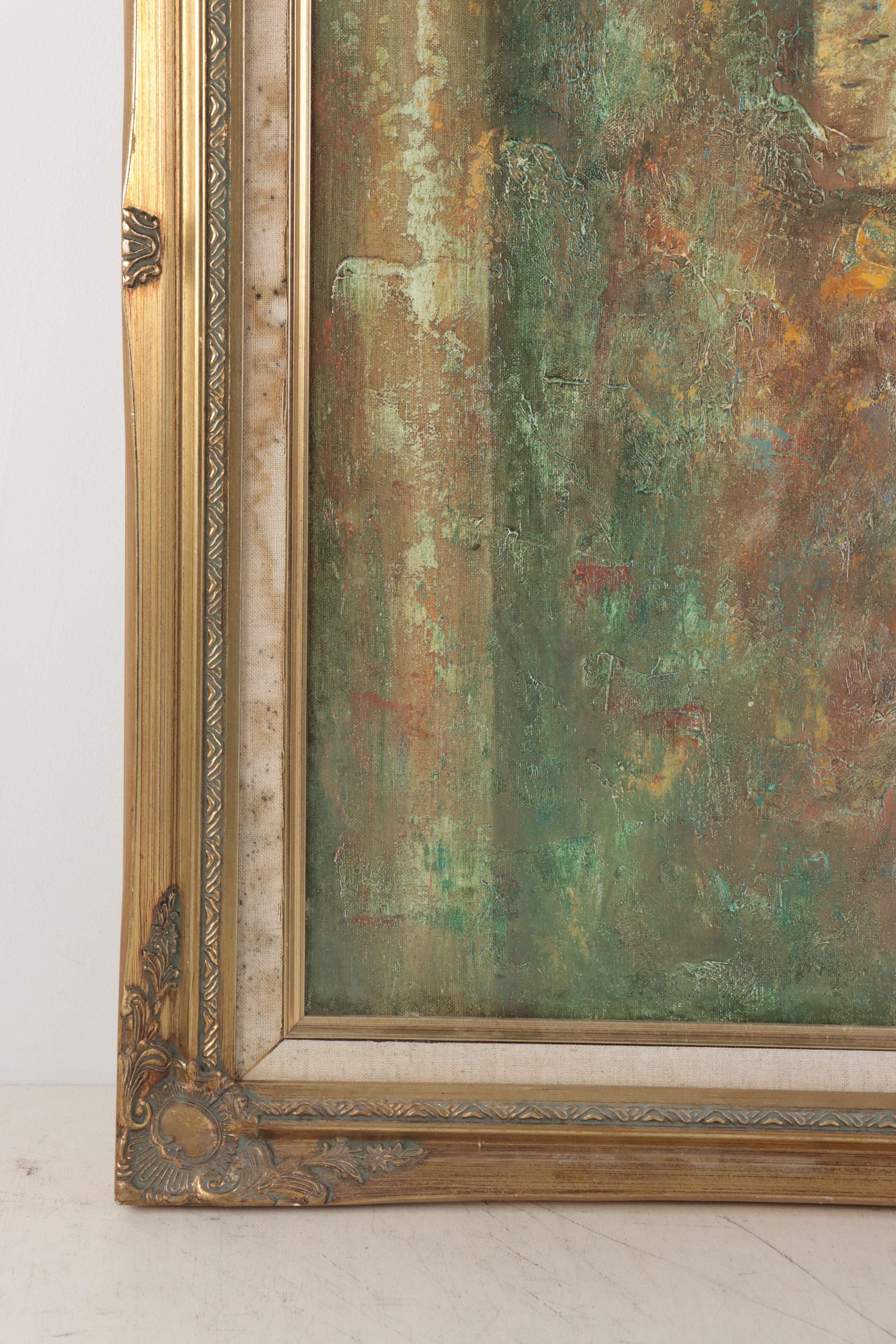 K. James Acrylic Painting of Figure