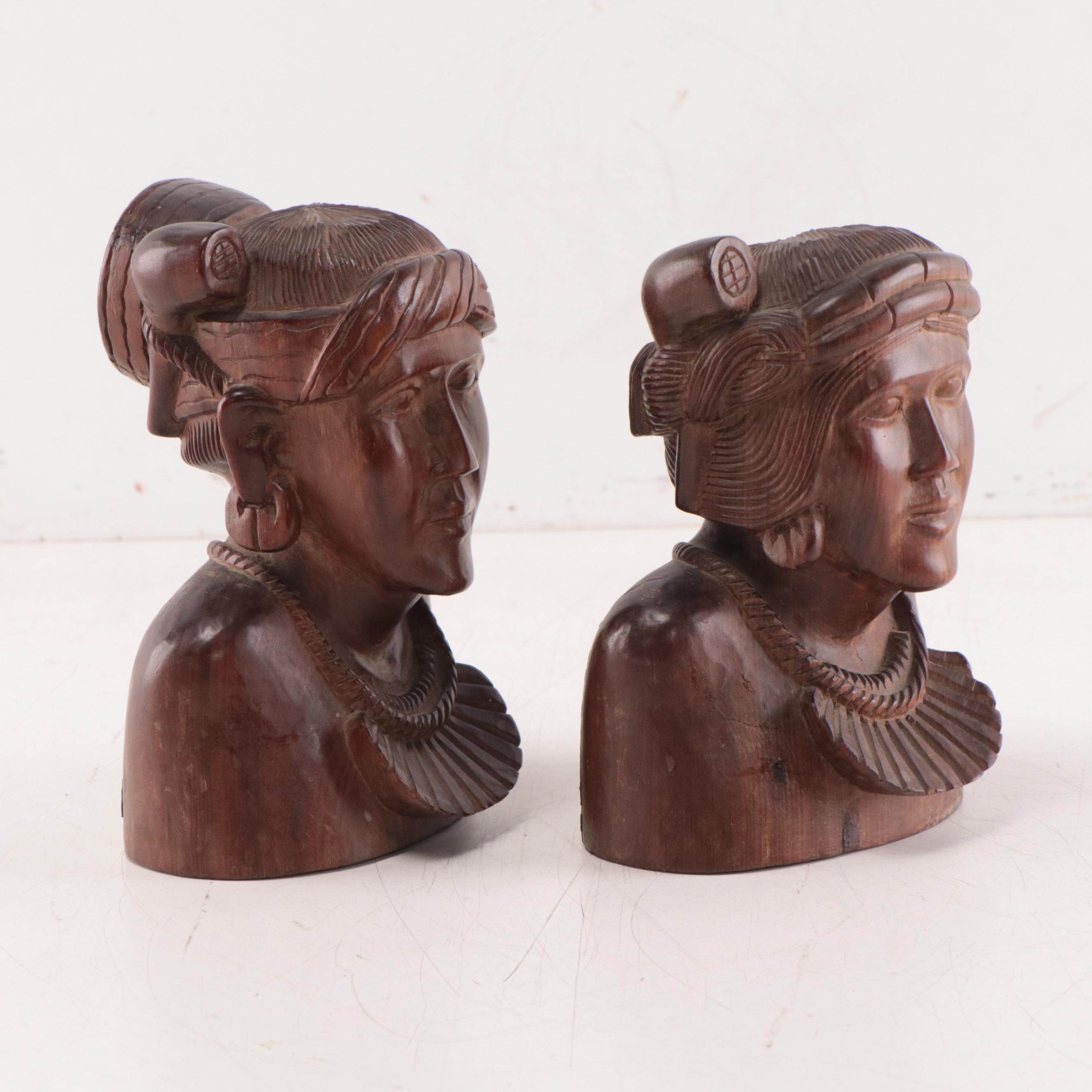 Philippines Carved Wood Figural Sculptures