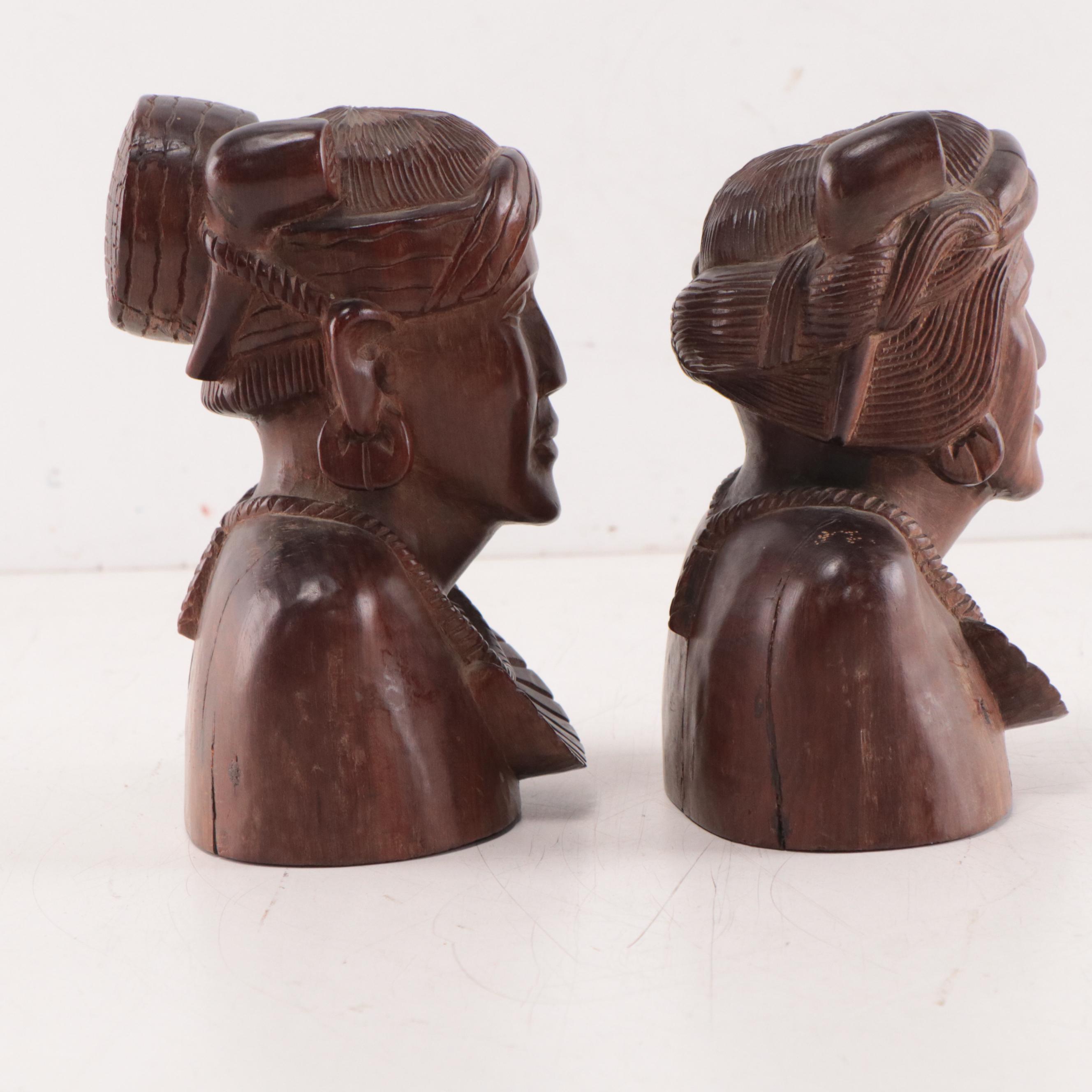 Philippines Carved Wood Figural Sculptures