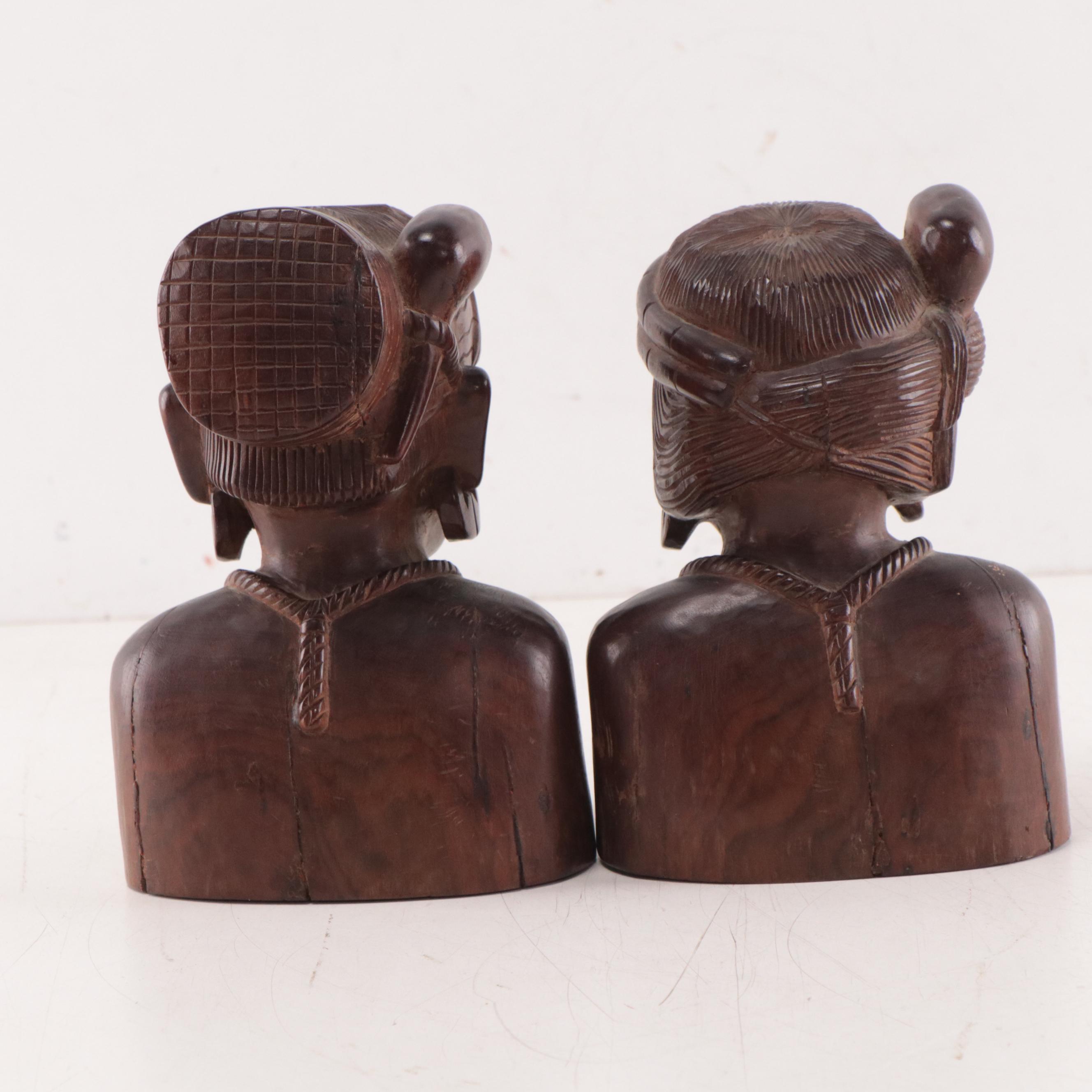 Philippines Carved Wood Figural Sculptures
