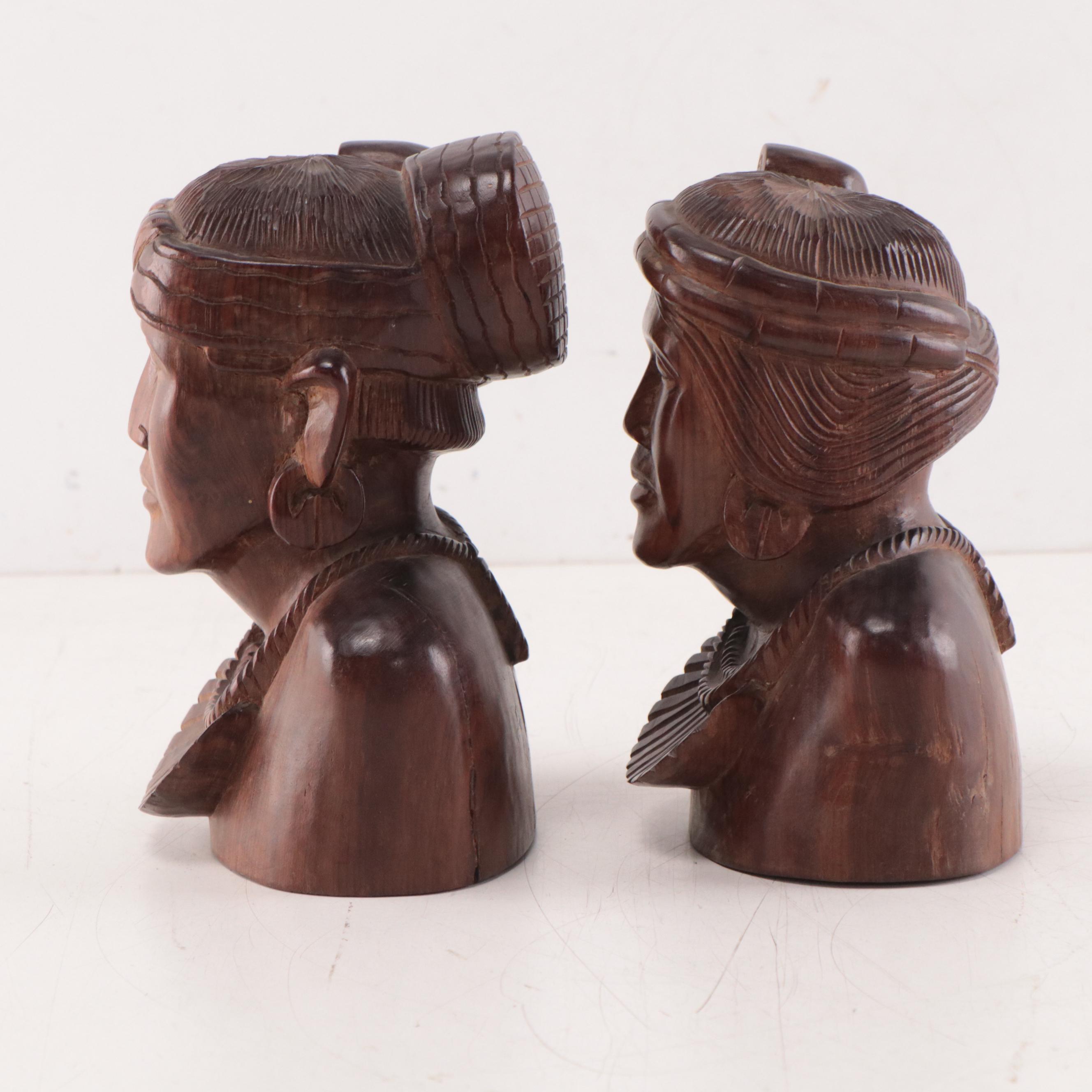 Philippines Carved Wood Figural Sculptures