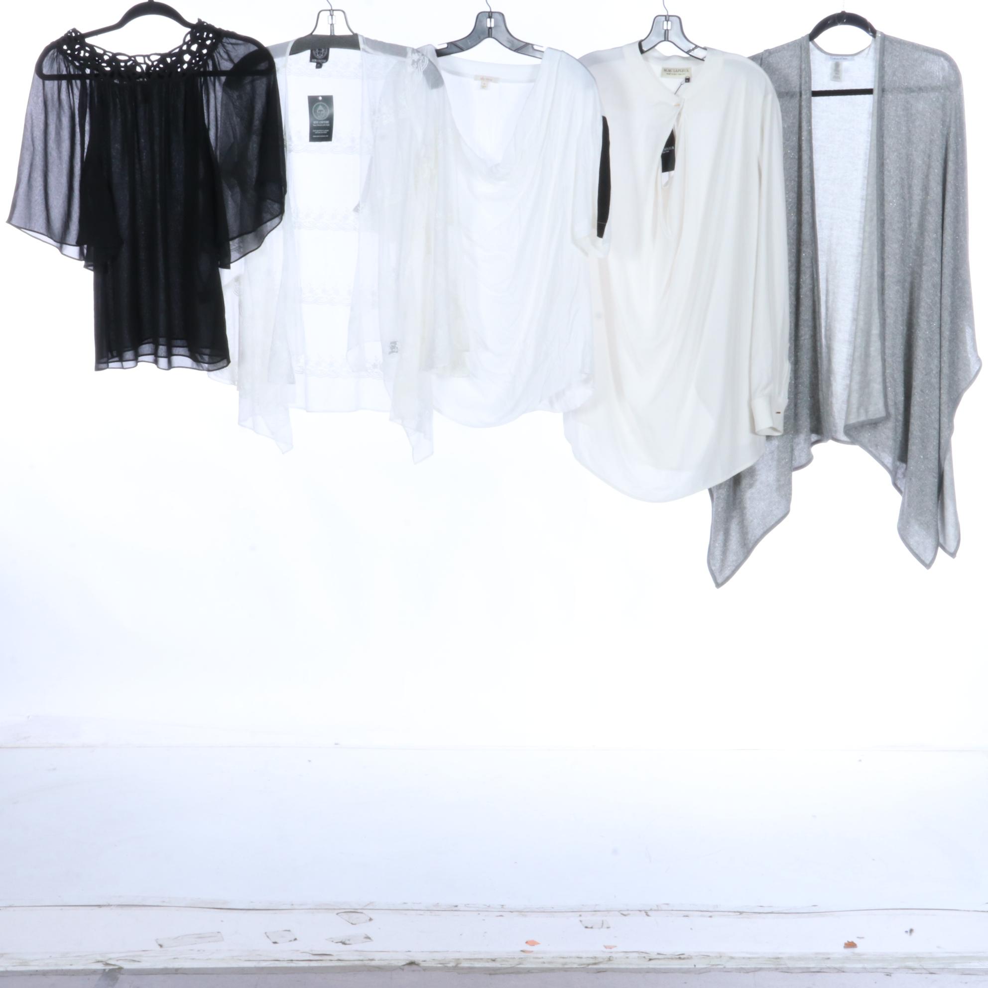 M.M. Lafleur Blouse, Aum -Couture Sheer Jacket, Calvin Klein Wrap, and More