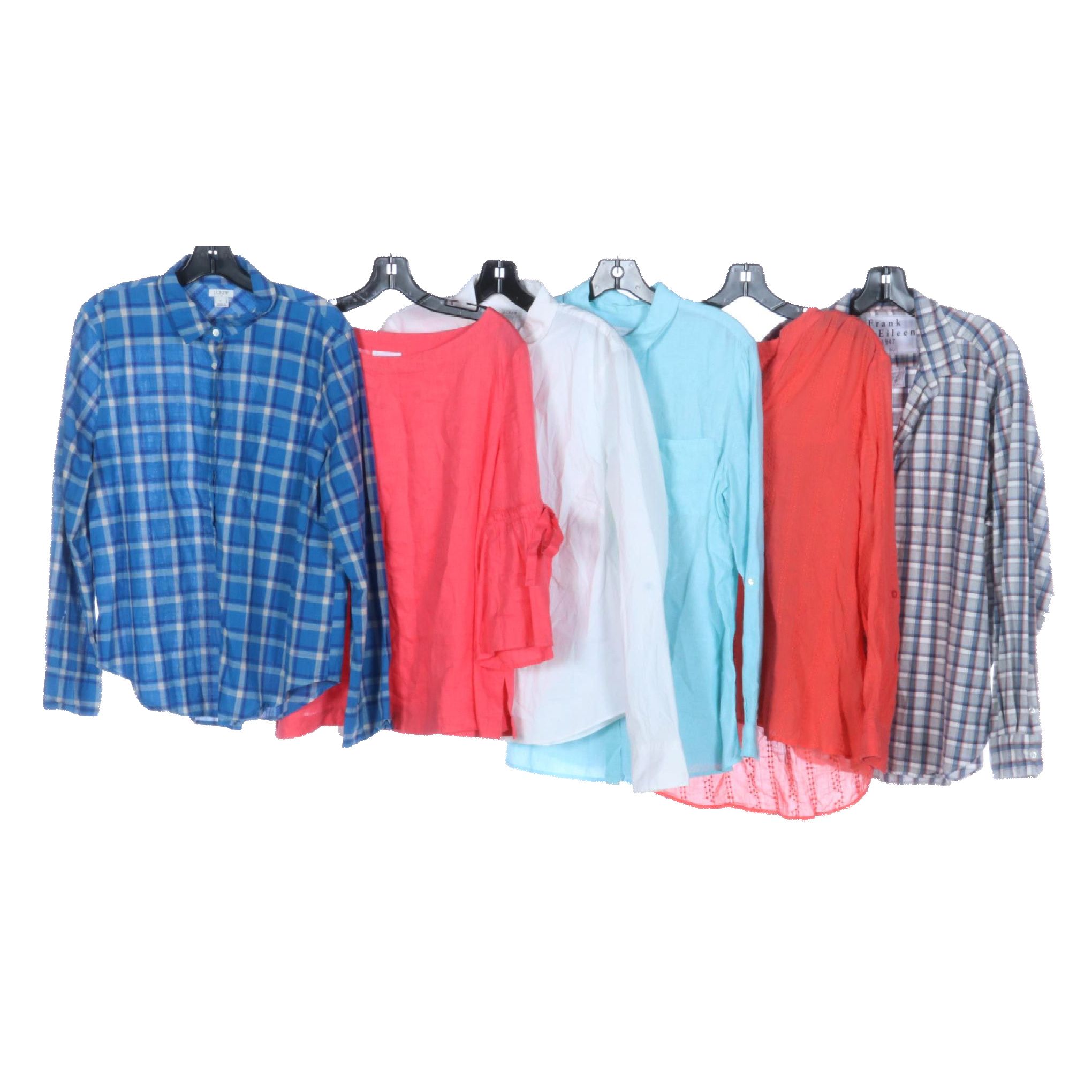 J. Crew, Frank & Eileen, Charter Club and Style & Co. Linen and Cotton Blouses