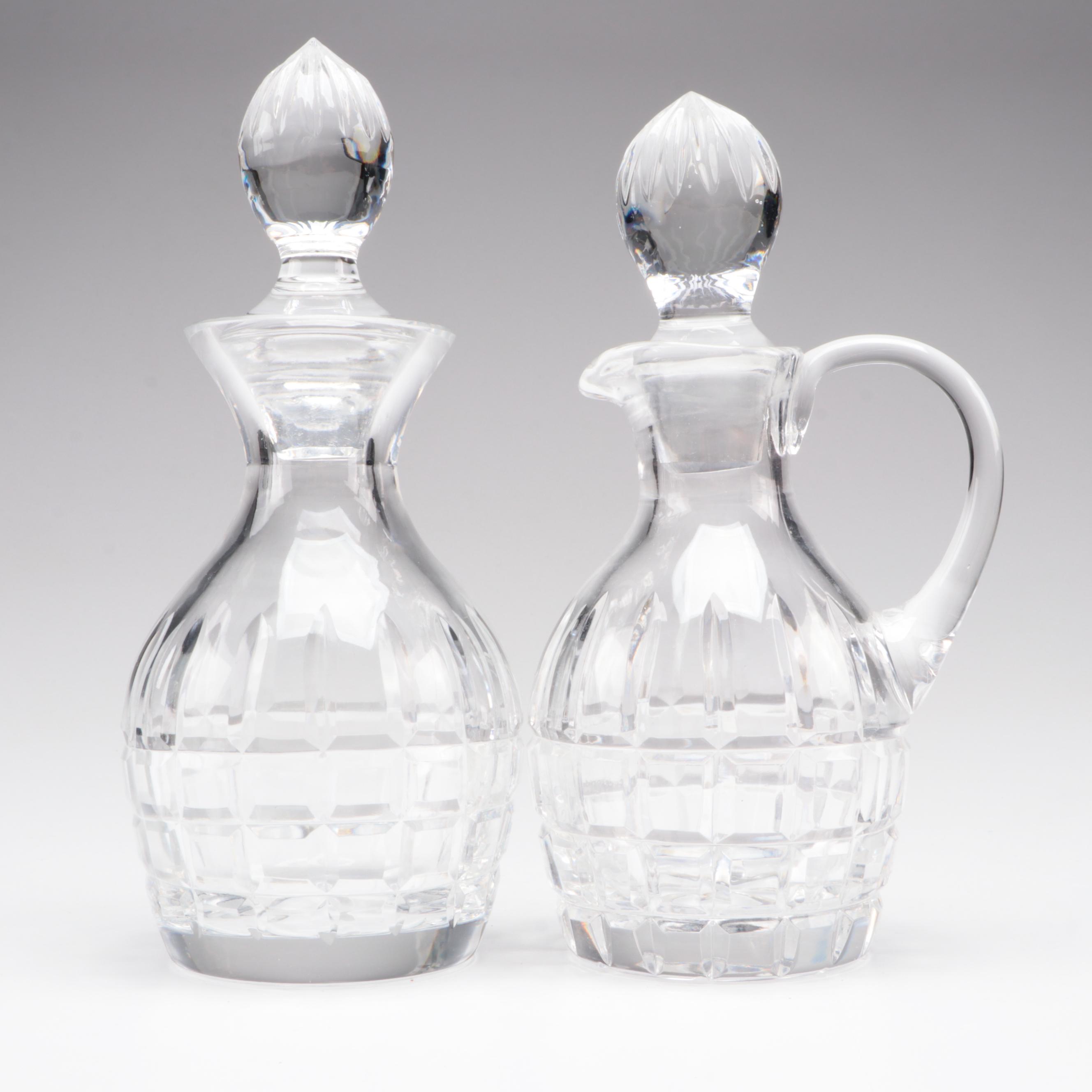 Blue Moon and Star Candy Dish with Other Glassware, 20th Century