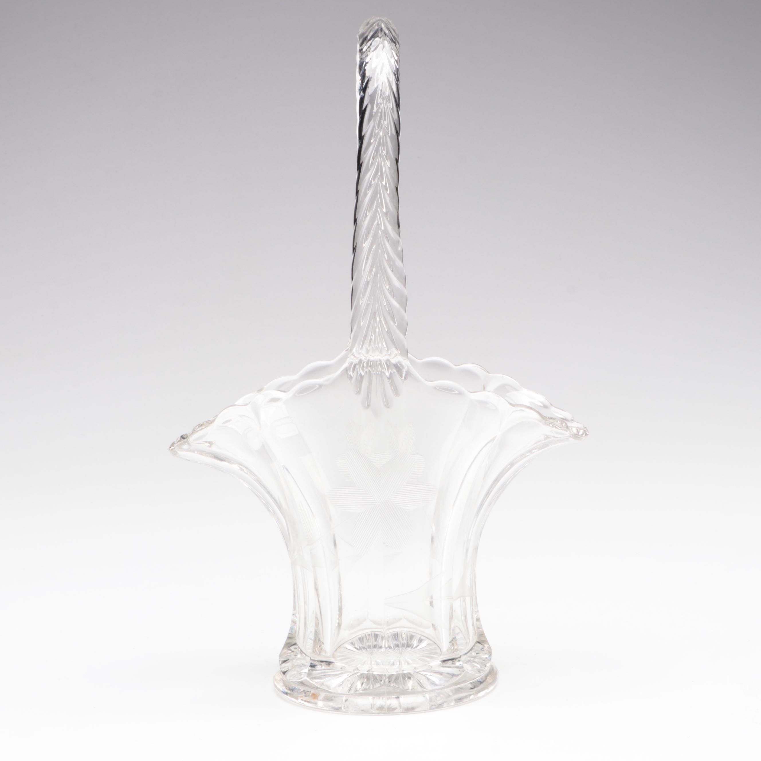 Blue Moon and Star Candy Dish with Other Glassware, 20th Century