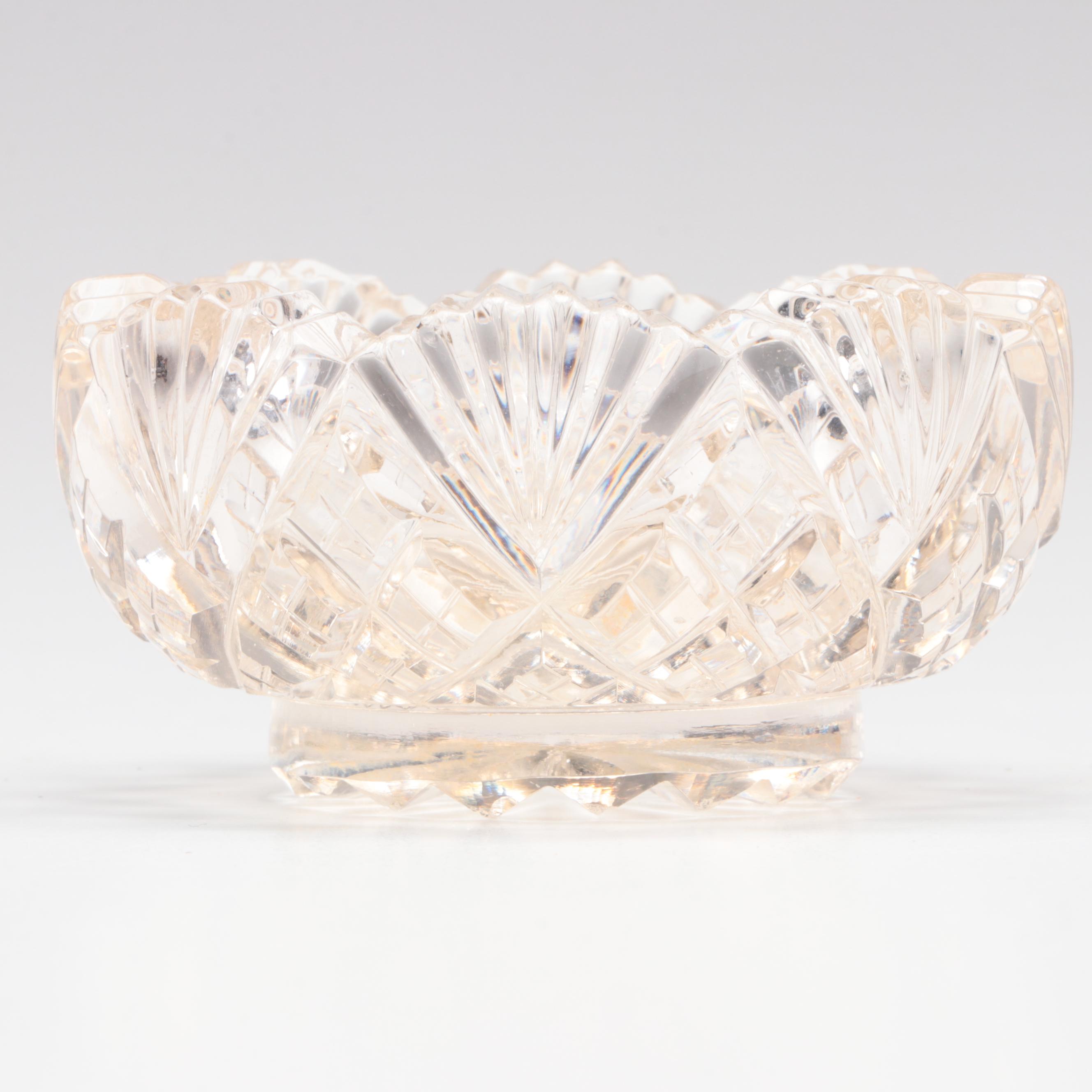 Blue Moon and Star Candy Dish with Other Glassware, 20th Century