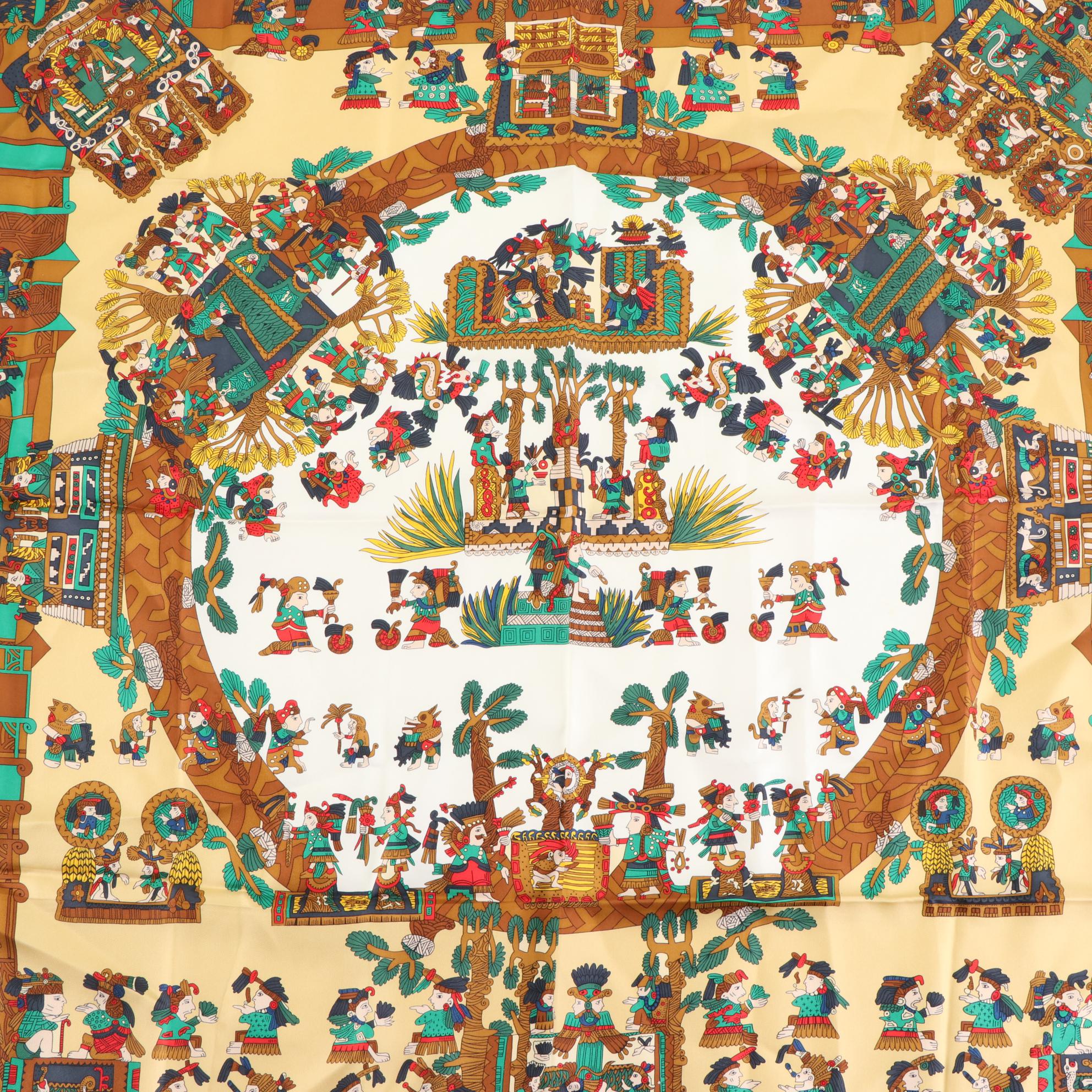 Hermès "Astres et Soleils" Scarf 90 in Silk Twill