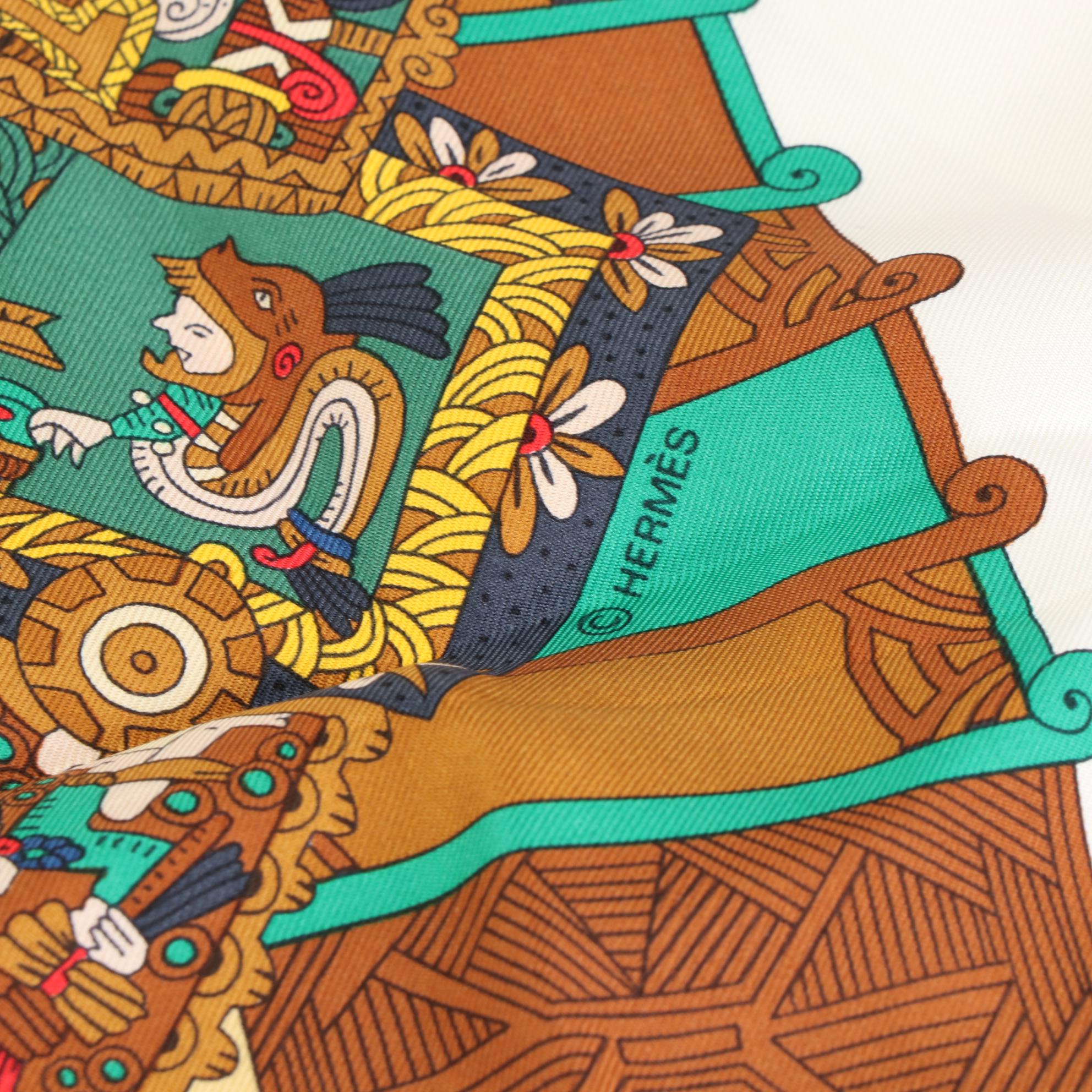 Hermès "Astres et Soleils" Scarf 90 in Silk Twill