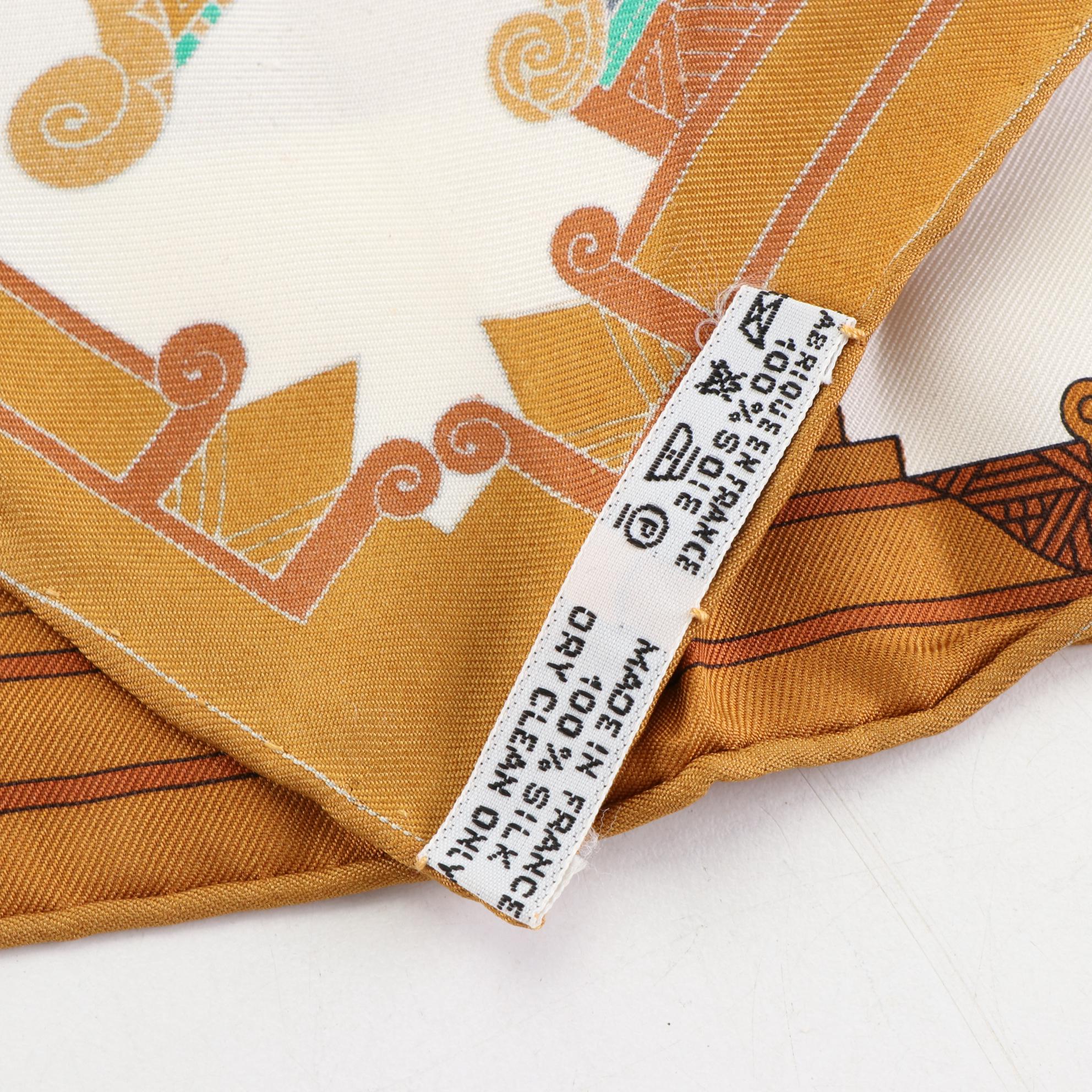 Hermès "Astres et Soleils" Scarf 90 in Silk Twill